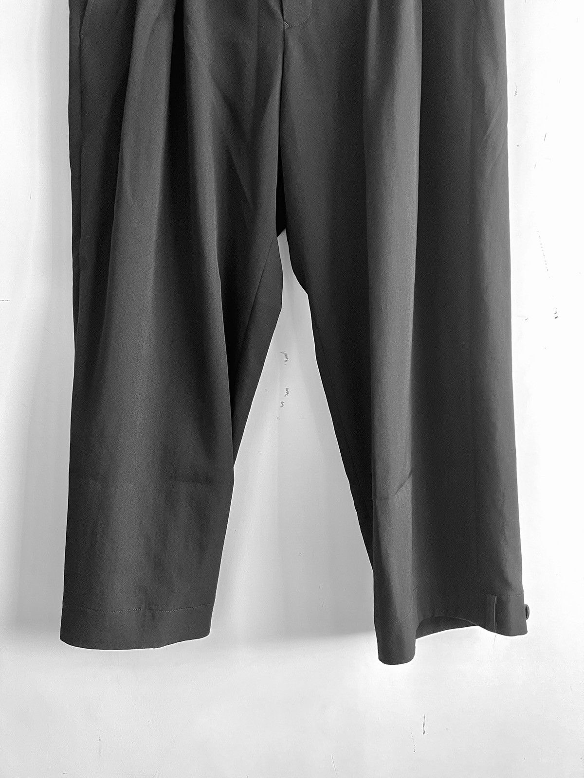 Yohji Yamamoto Yohji Yamamoto Pour Homme - W/Gabardine Wide Tab Pants Size US 30 / EU 46 - 4 Thumbnail