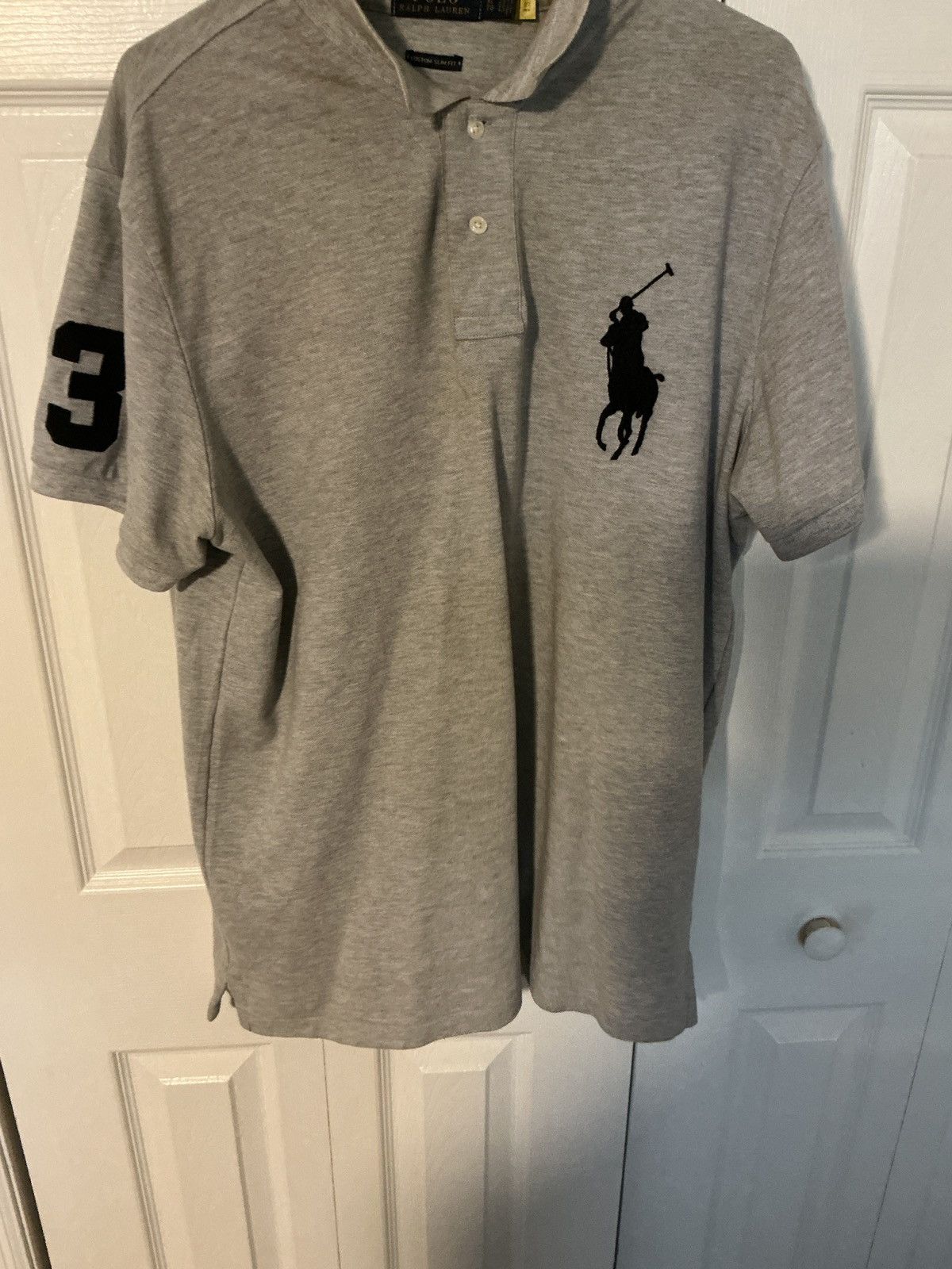 Ralph Lauren Polo Ralph Lauren Custom Slim Fit Grey Polo Shirt Xl Size US XL / EU 56 / 4 - 6 Thumbnail