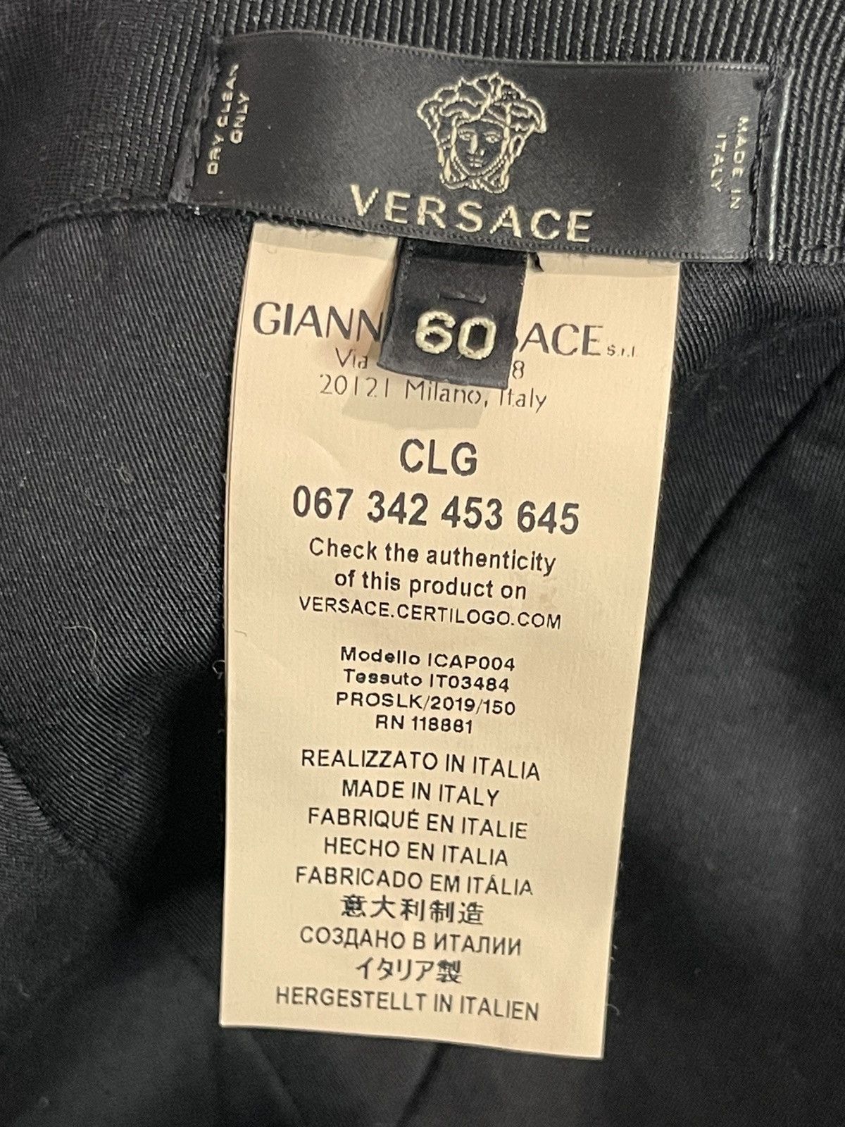 Versace Versace Medusa Logo hat with gold clasp Size ONE SIZE - 6 Thumbnail