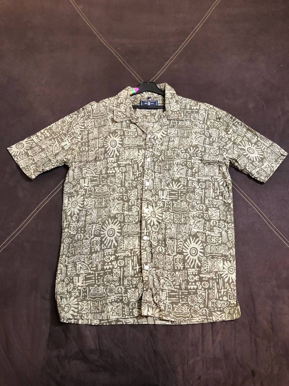 Vintage Giorgio Short Sleeve Abstract Print Button Up Down Shirt Size US L / EU 52-54 / 3 - 1 Thumbnail