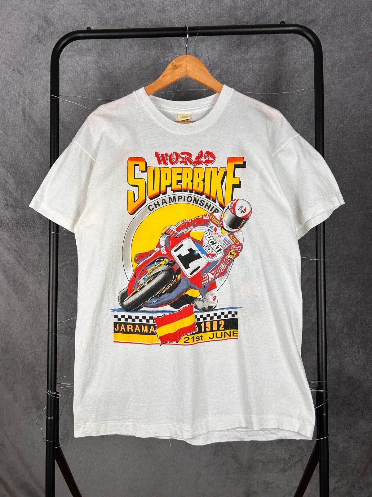 Vintage World superbike championship jarama tee from 1992 roku Size US L / EU 52-54 / 3 - 1 Thumbnail