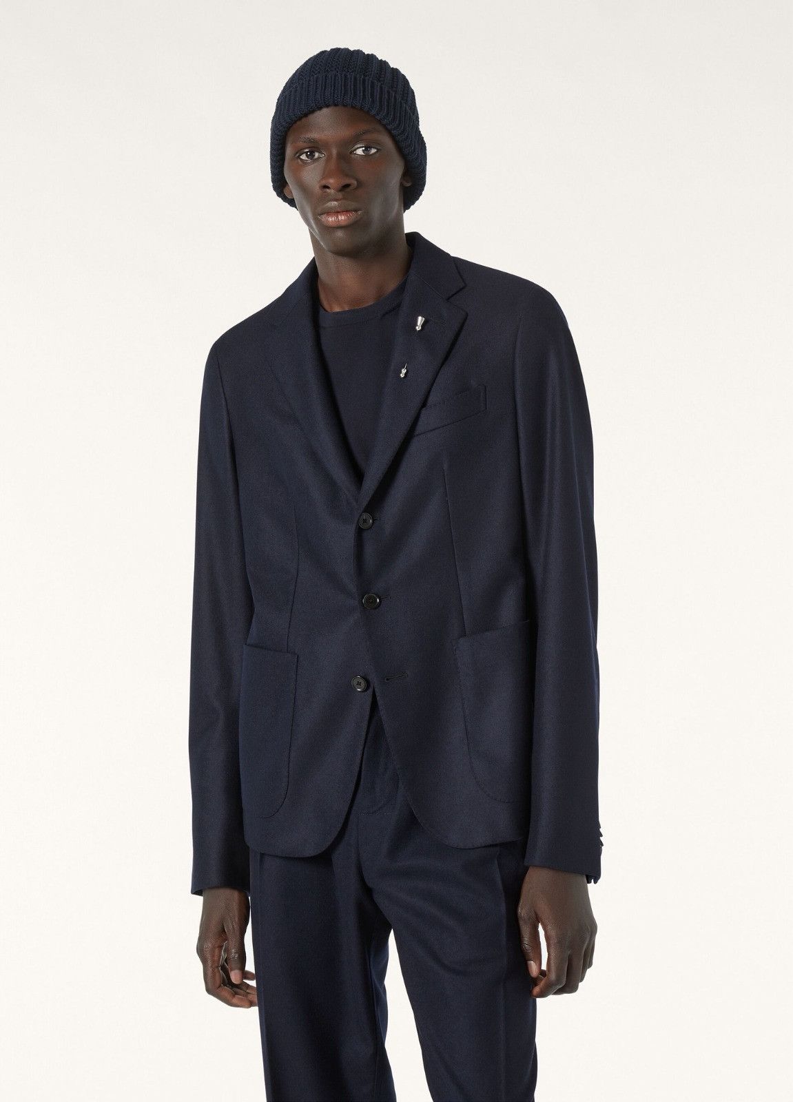 Loro Piana o1srvl11e0526 FAP2886 Torino Notch SB Shirt Jacket in Blue Size US XL / EU 56 / 4 - 3 Thumbnail