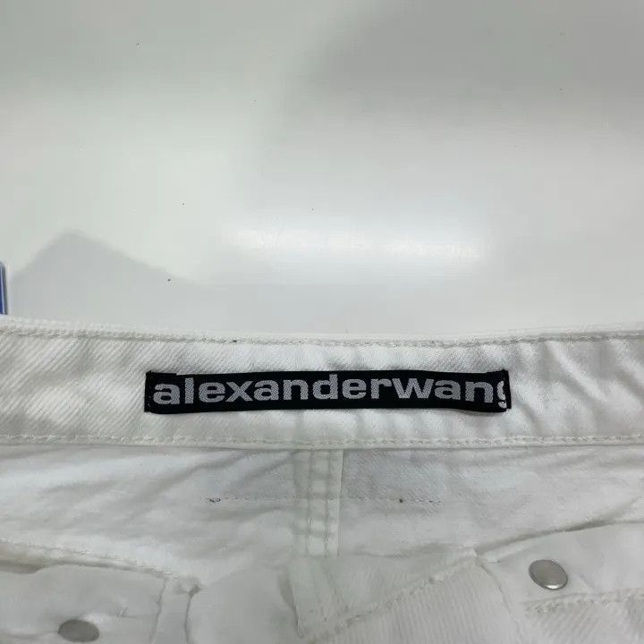 Alexander Wang Alexander Wang White High-Waisted Denim Shorts - Size 26" / US 2 / IT 38 - 5 Thumbnail