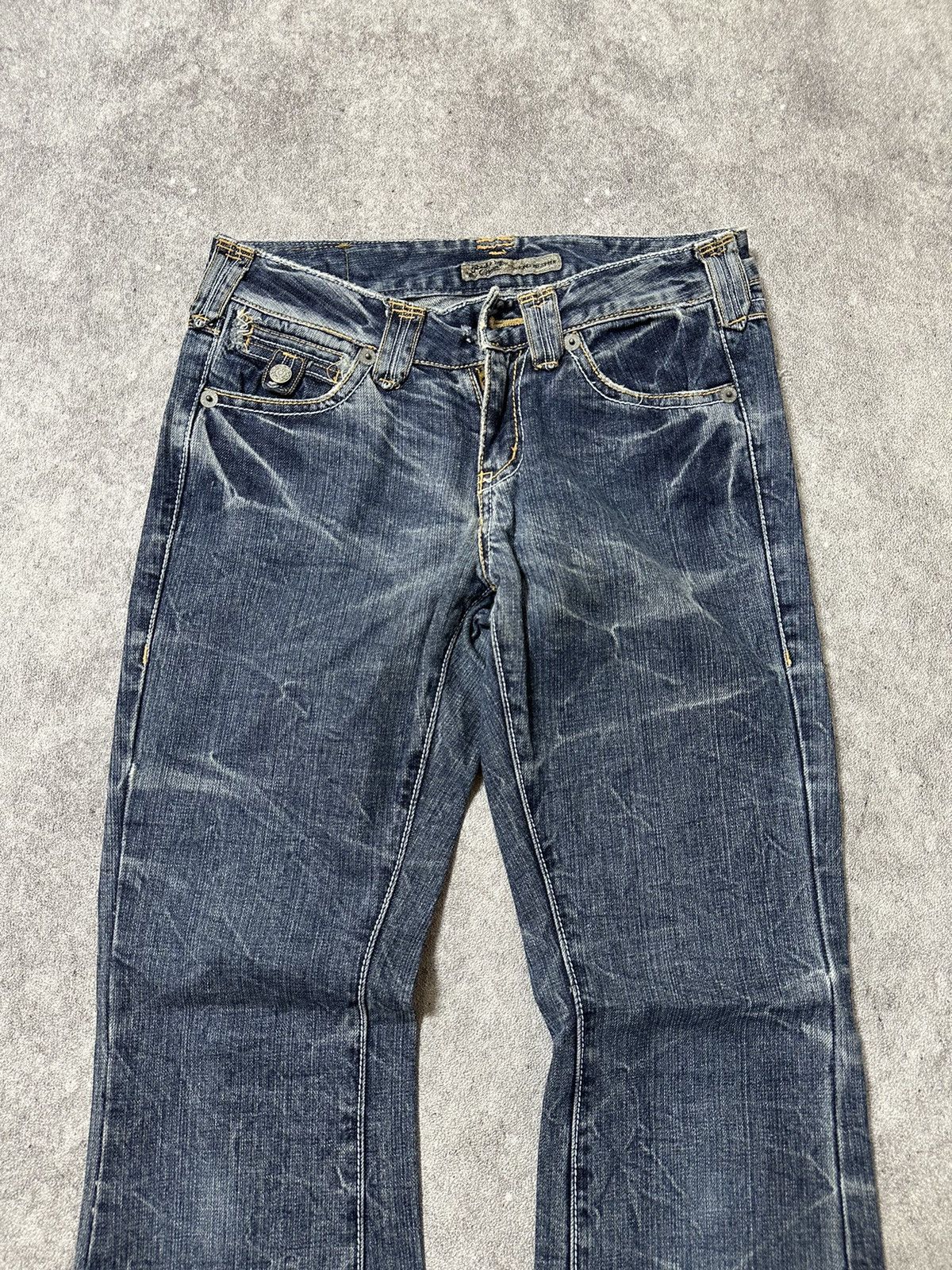 Japanese Brand Japanes Rush Hour Washed Flared Jeans Size US 29 - 6 Thumbnail