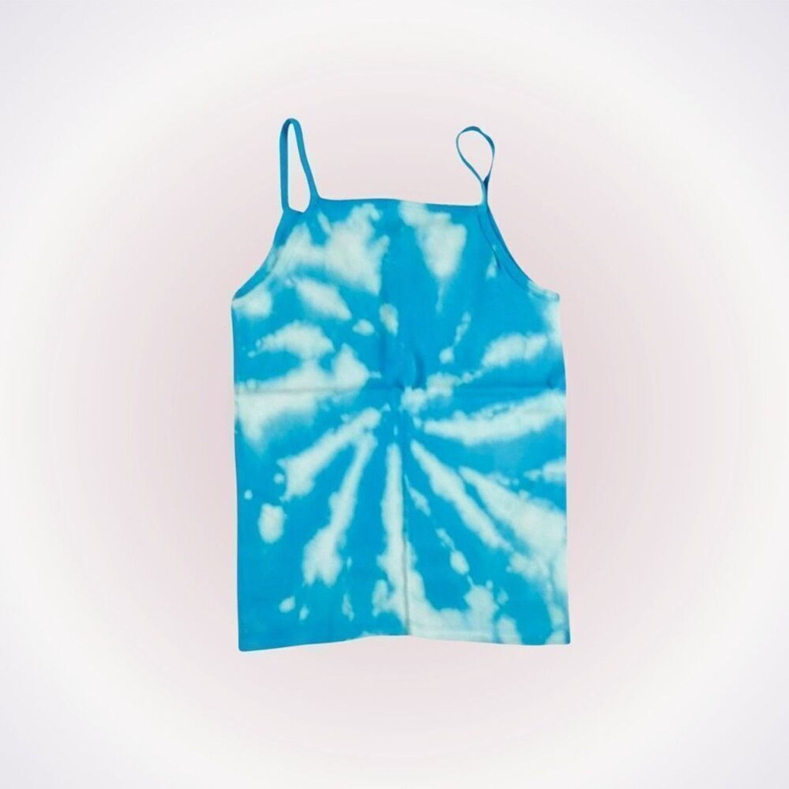 Other Dyes by MacKay Blue Tie-Dye Tank Top Cami | Sz YL Size XS / US 0-2 / IT 36-38 - 1 Thumbnail
