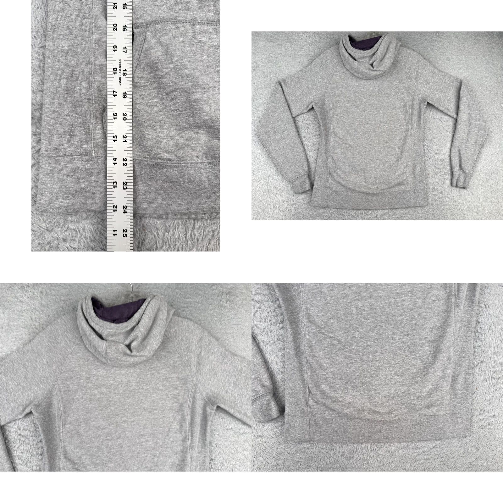 The North Face The North Face Hoodie Womens Small Gray Pullover Logo Front Pocket Sweater Size S / US 4 / IT 40 - 9 Thumbnail