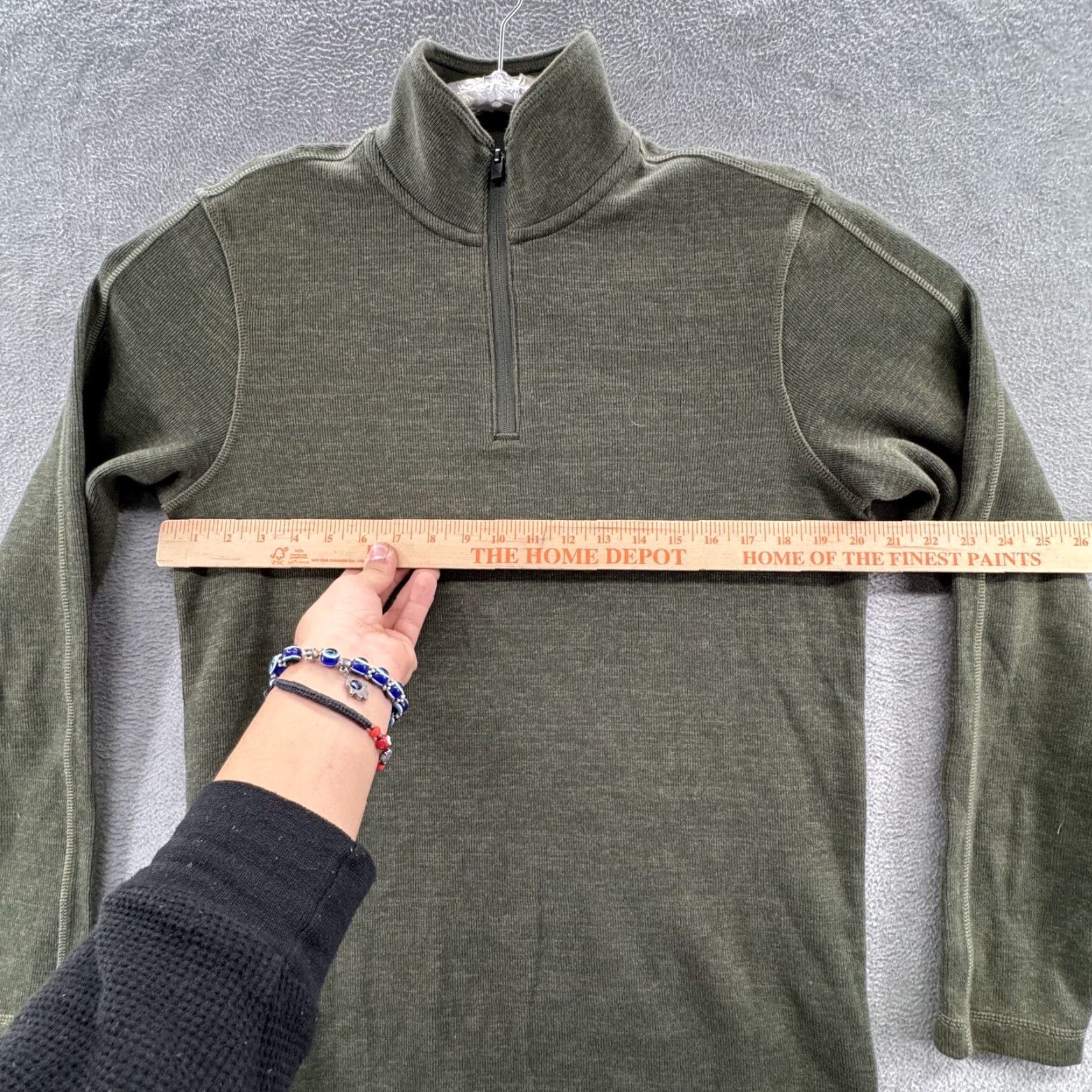 Eddie Bauer Eddie Bauer Mens S Half Zip Pullover Sweater Green Polyester Size US S / EU 44-46 / 1 - 5 Thumbnail