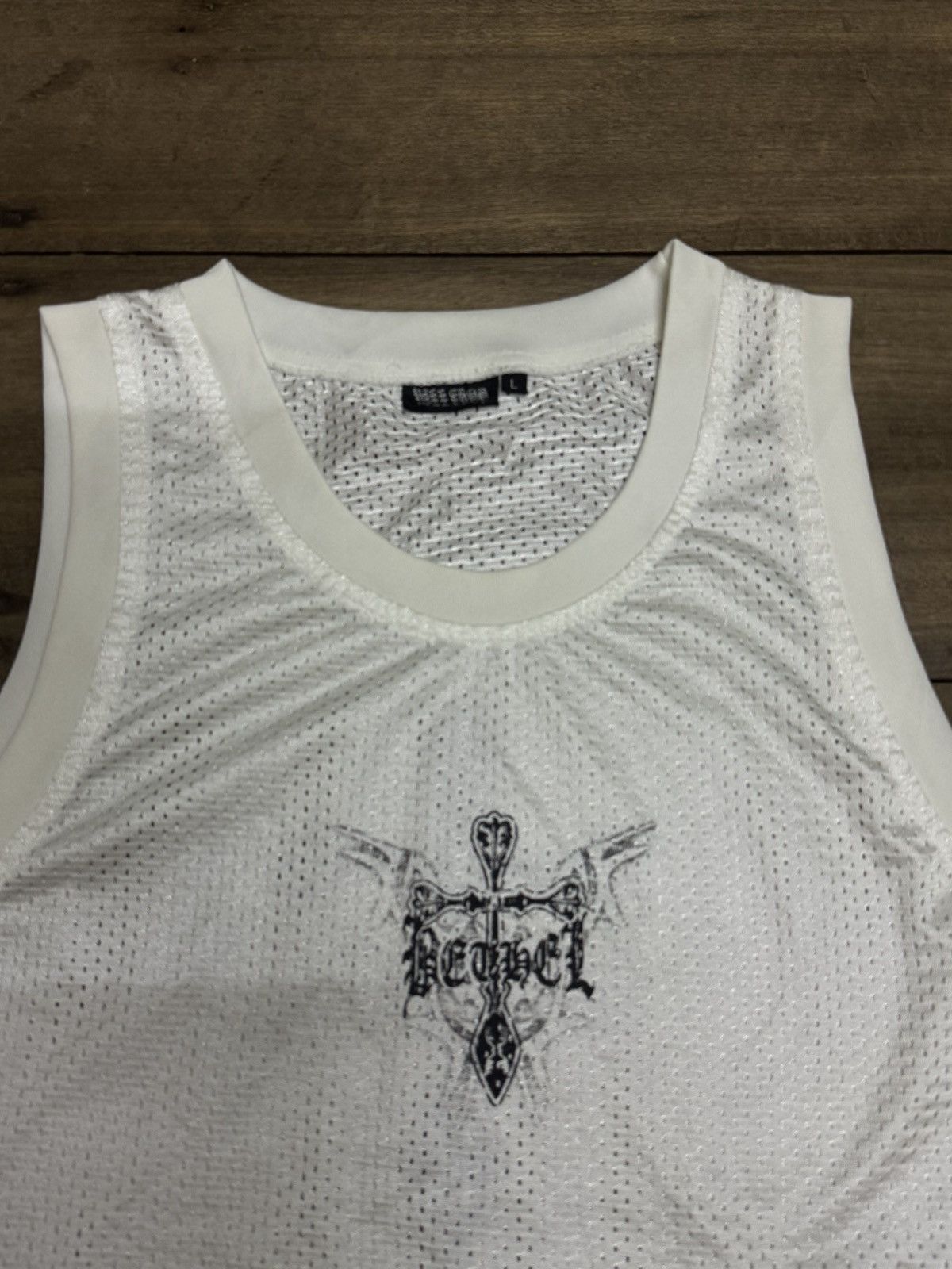 Vintage CROSS SLEEVELESS BIG PRINT Size US L / EU 52-54 / 3 - 4 Thumbnail