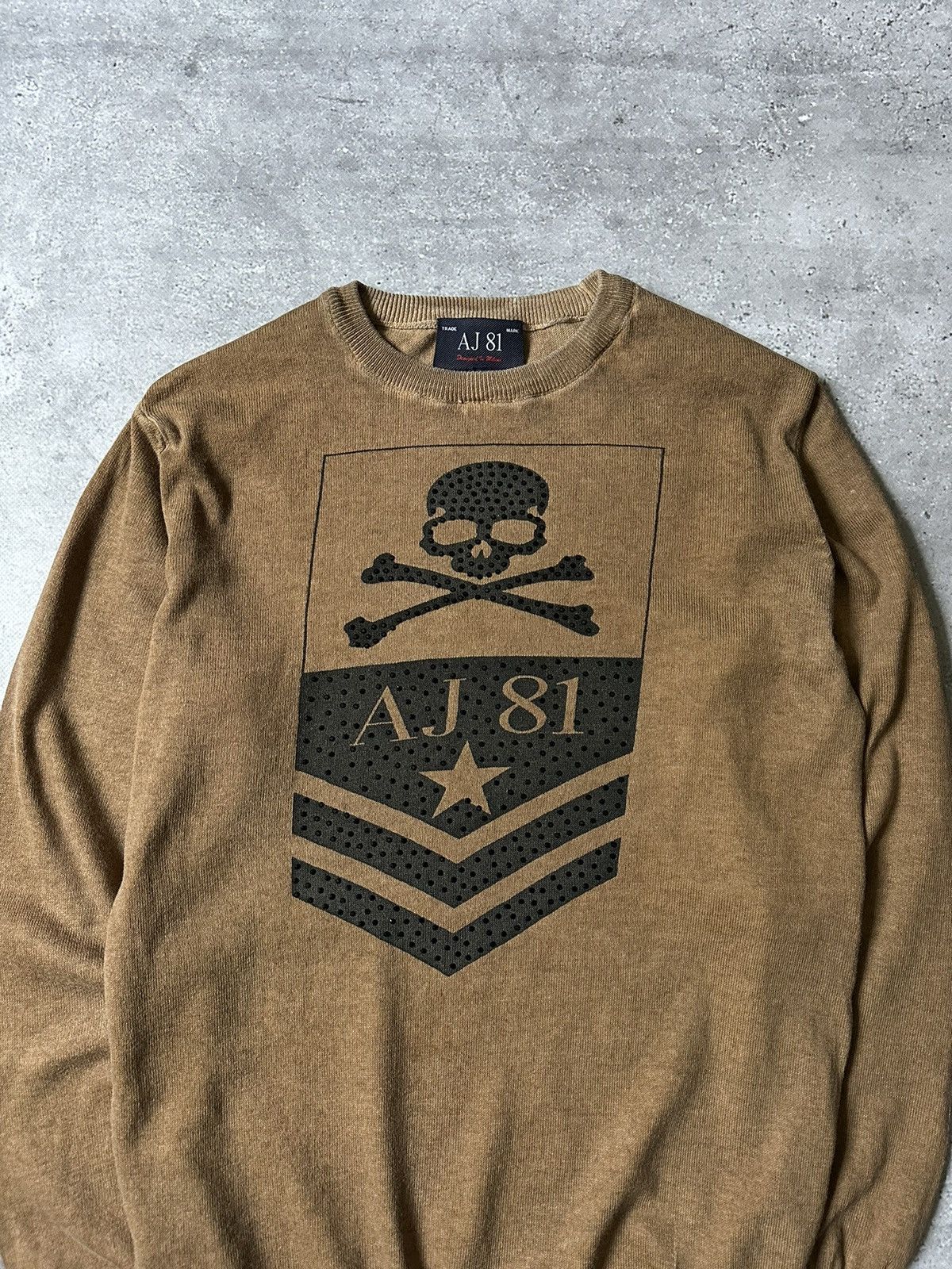 Armani × Emporio Armani × Giorgio Armani Armani Jeans 81 Skull Y2K Style Light Sweater Size US M / EU 48-50 / 2 - 3 Thumbnail