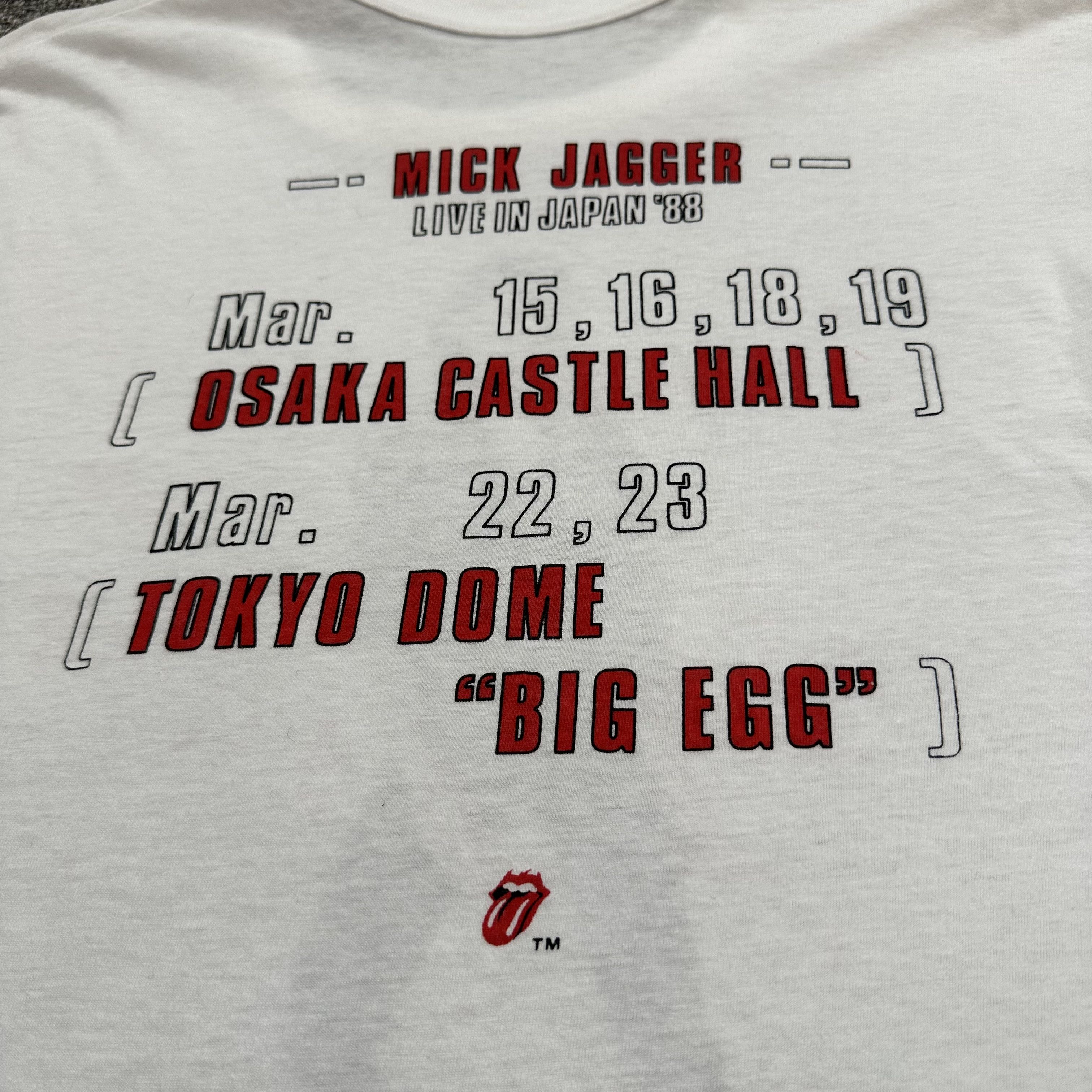 The Rolling Stones Vintage Mick Jagger 1988 Tour Tee Size US M / EU 48-50 / 2 - 5 Thumbnail