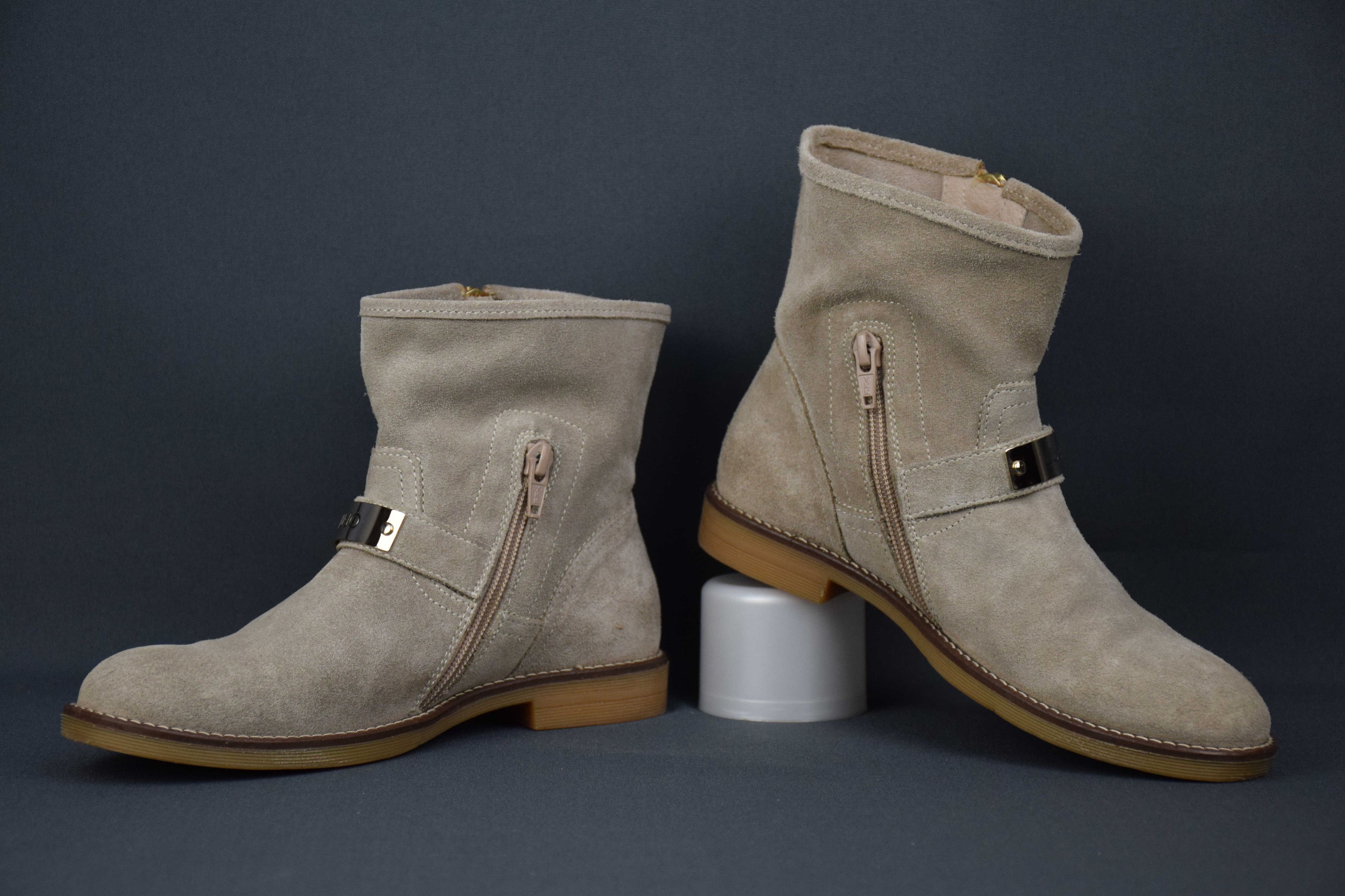 Designer × Liu Jo Liu Jo Moto Boots Suede Combat Booties Shoes US 5 UK 2 EU 35 Size US 5 / IT 35 - 6 Thumbnail