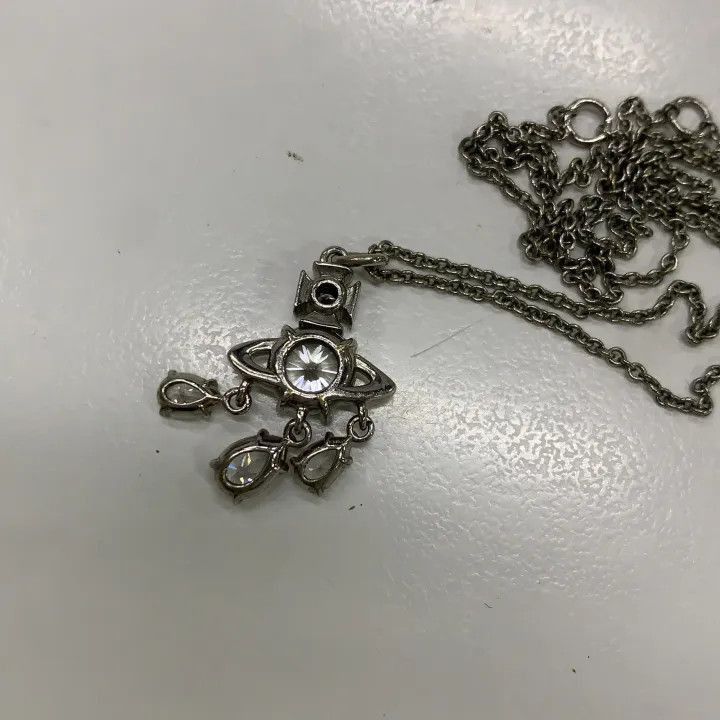 Vivienne Westwood Vivienne Westwood Silver Saturn Dreamcatcher Pendant Neckla Size ONE SIZE - 3 Thumbnail