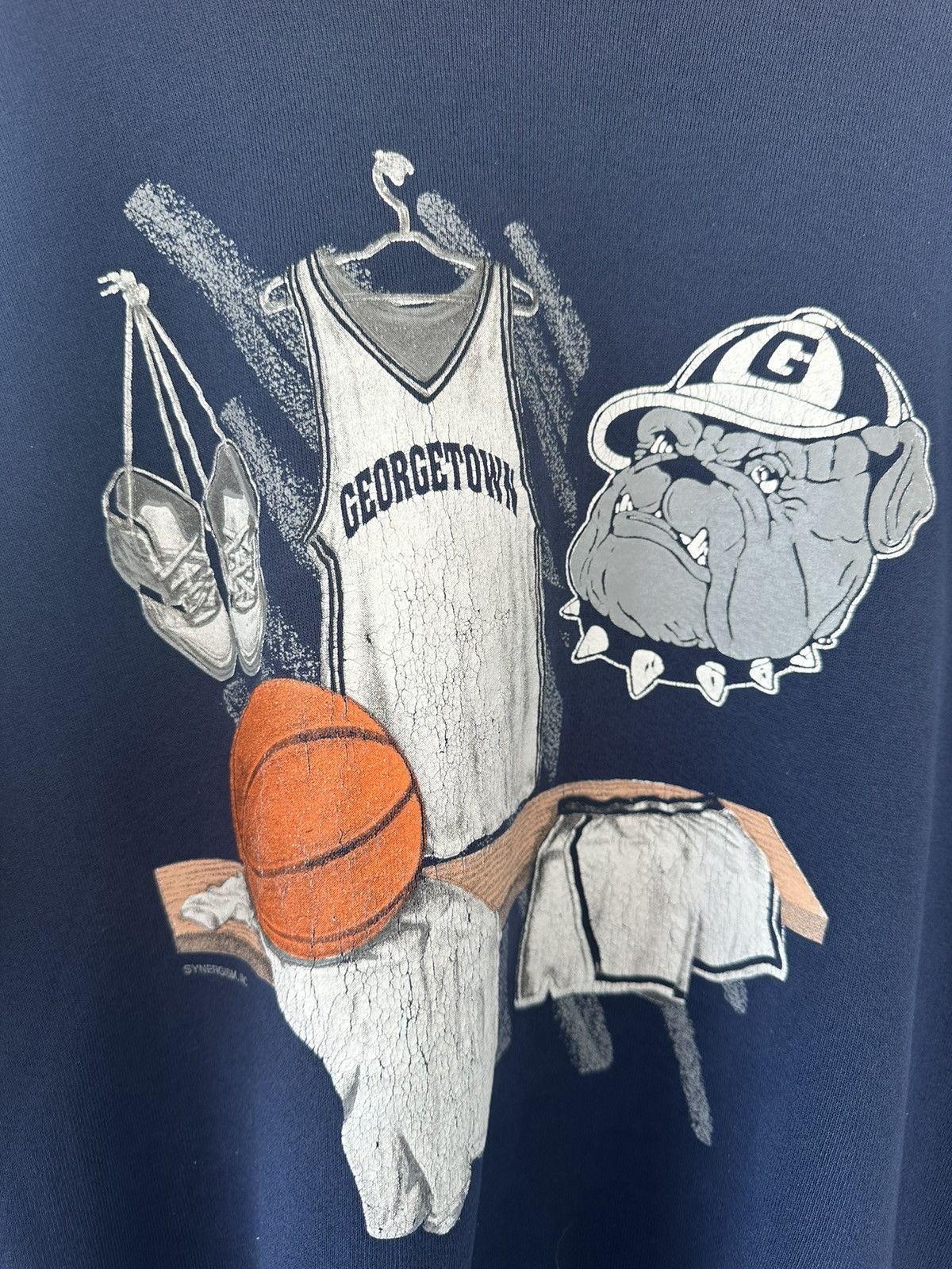 Fruit Of The Loom × Vintage Vintage Georgetown Bulldogs Crewneck Size US XL / EU 56 / 4 - 2 Thumbnail