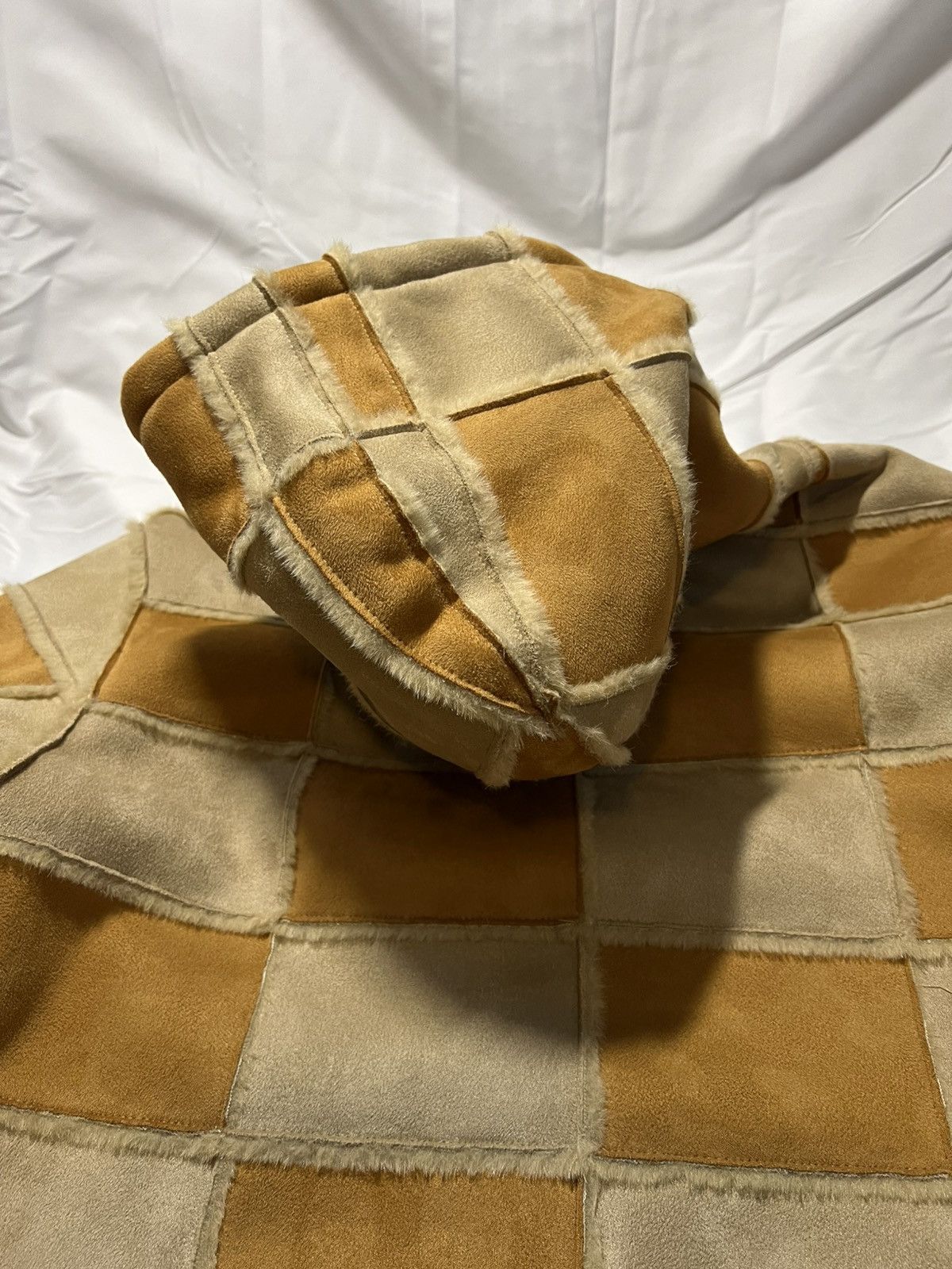 Supreme Supreme 2020 Faux Suede Patchwork Hooded Jacket Brown Size M Size US M / EU 48-50 / 2 - 11 Thumbnail