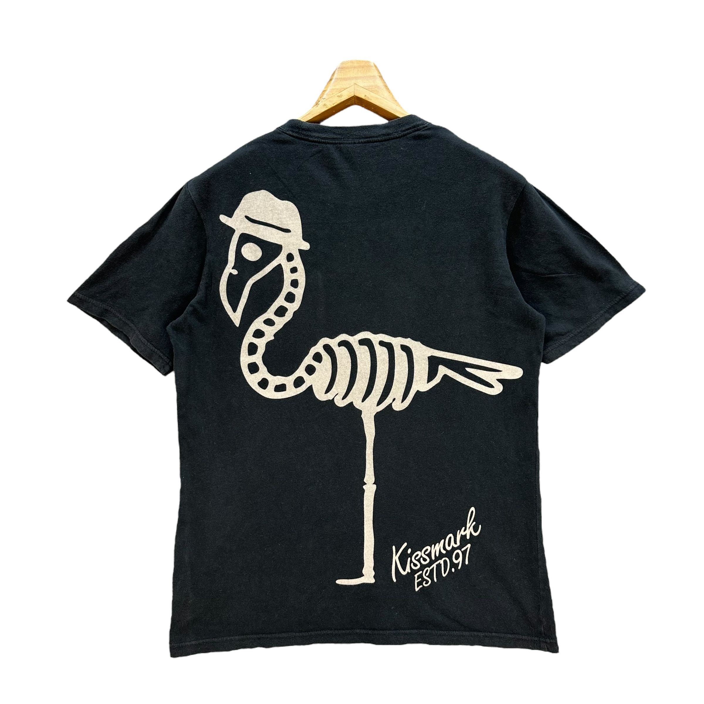 Japanese Brand KISS MARK Single Pocket Flamingo Big Logo Tees #A6-0145 Size US S / EU 44-46 / 1 - 1 Thumbnail