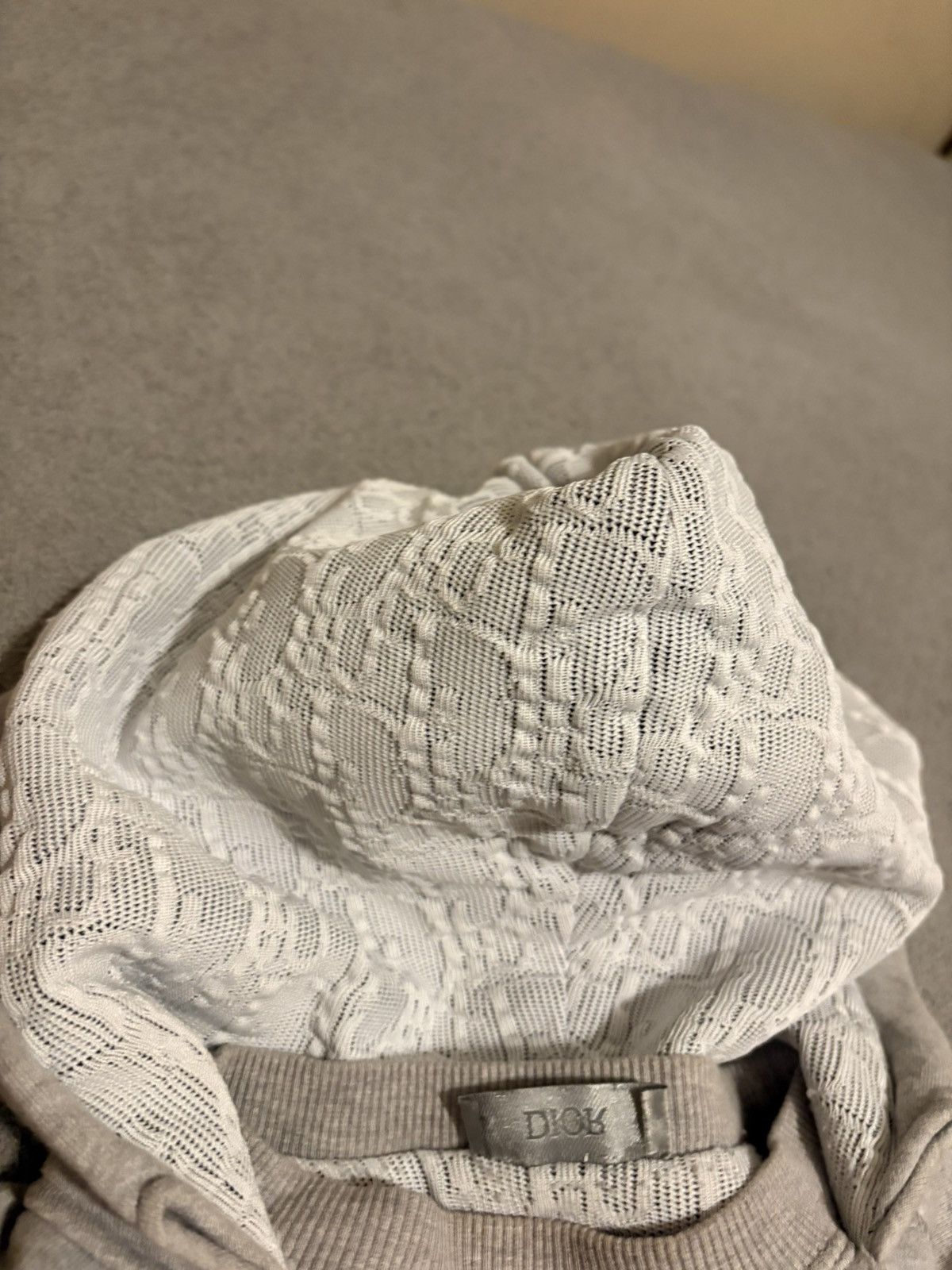 Dior DIOR Heather Gray Mens Hoodie with Logo Patch XXS Size US XXS / EU 40 - 7 Thumbnail
