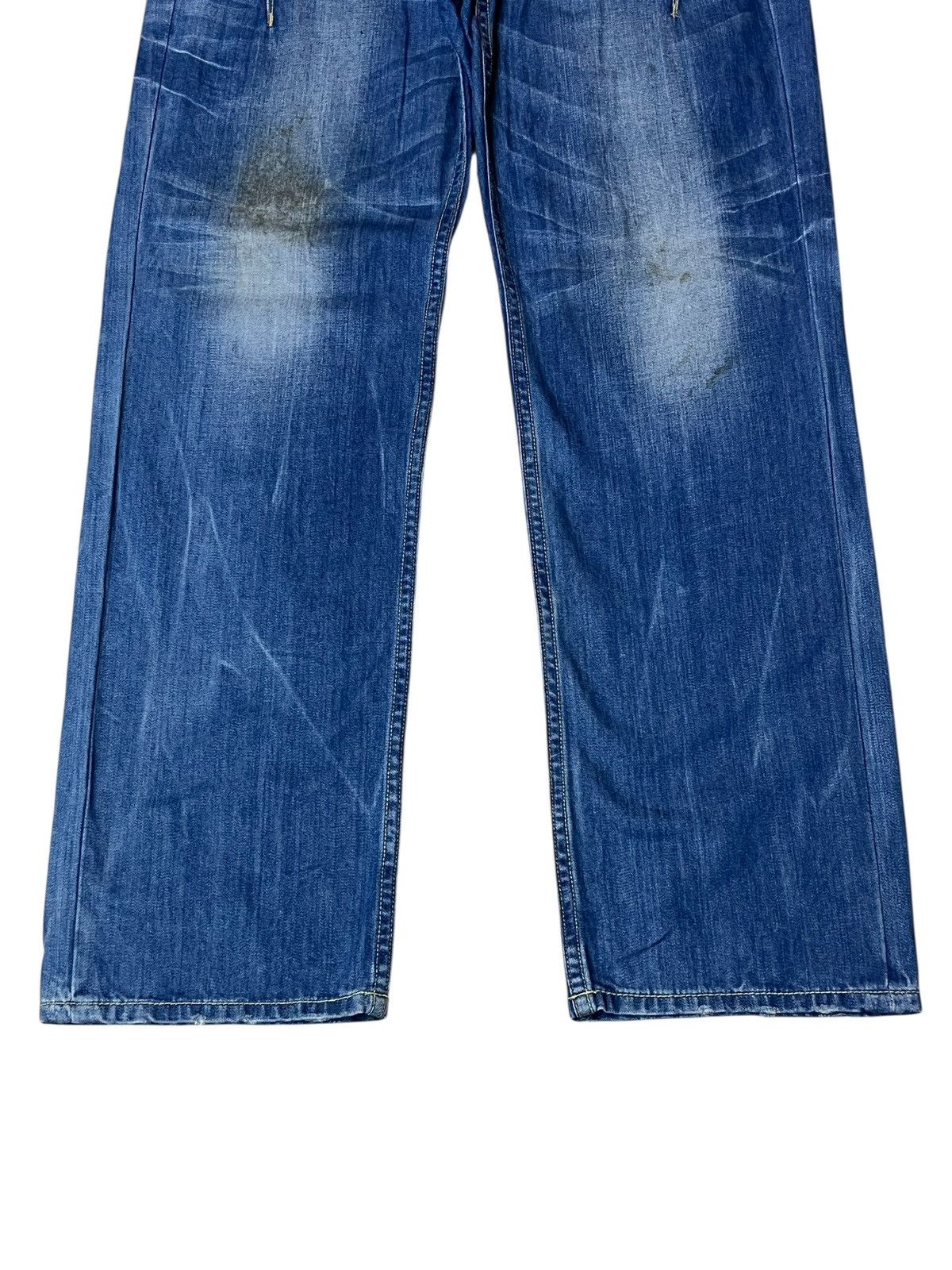 Japanese Brand Japanese y2k BIG TRAIN OSAKA JEANS skull patches dirty jeans Size US 33 - 4 Thumbnail