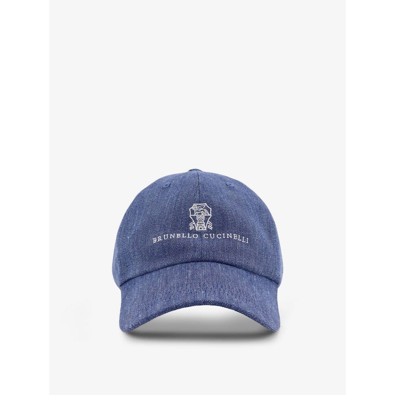 Brunello Cucinelli BRUNELLO CUCINELLI Blue Linen/Wool Baseball Cap New & Authen Size ONE SIZE - 1 Thumbnail