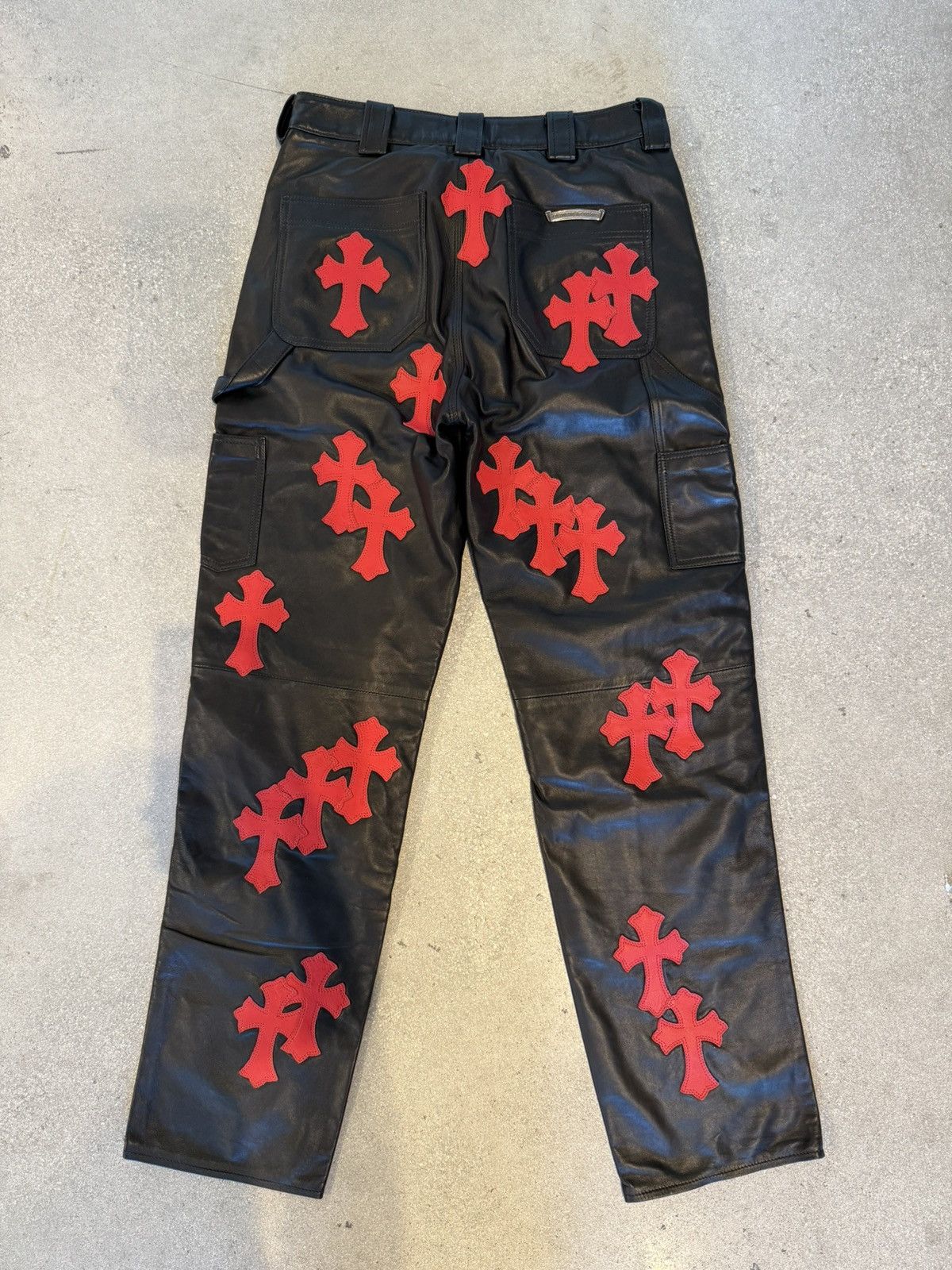 Chrome Hearts Chrome Hearts Leather Flooded Pants (1of1) 🔥👹🔥 Size US 26 / EU 42 - 2 Thumbnail