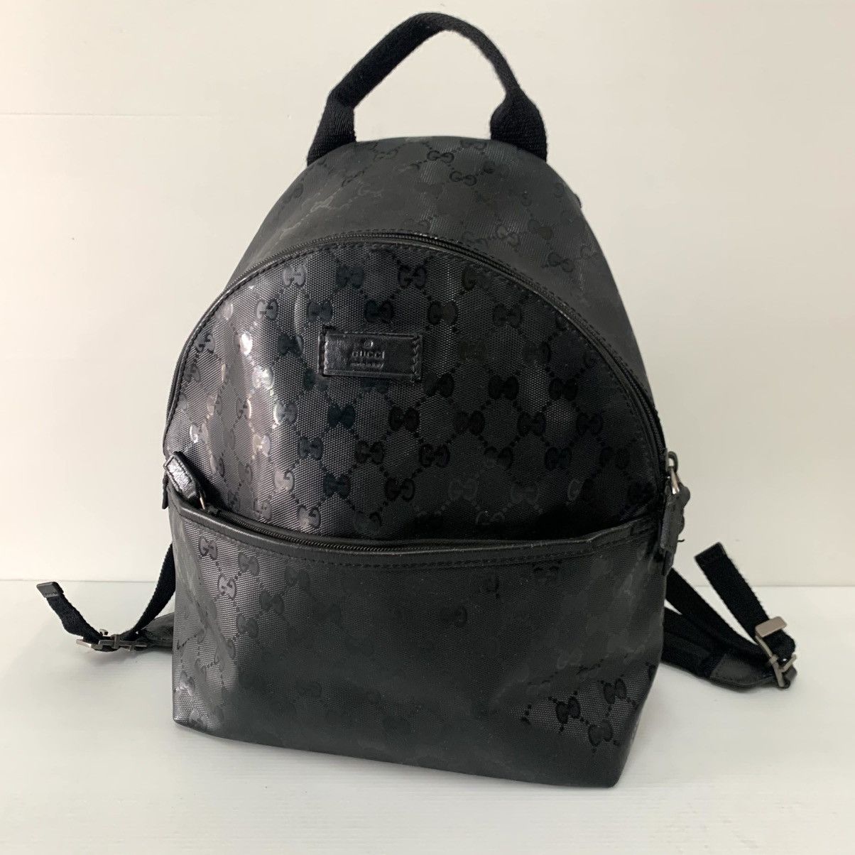 Gucci Gucci Black Monogram Backpack Size ONE SIZE - 1 Thumbnail