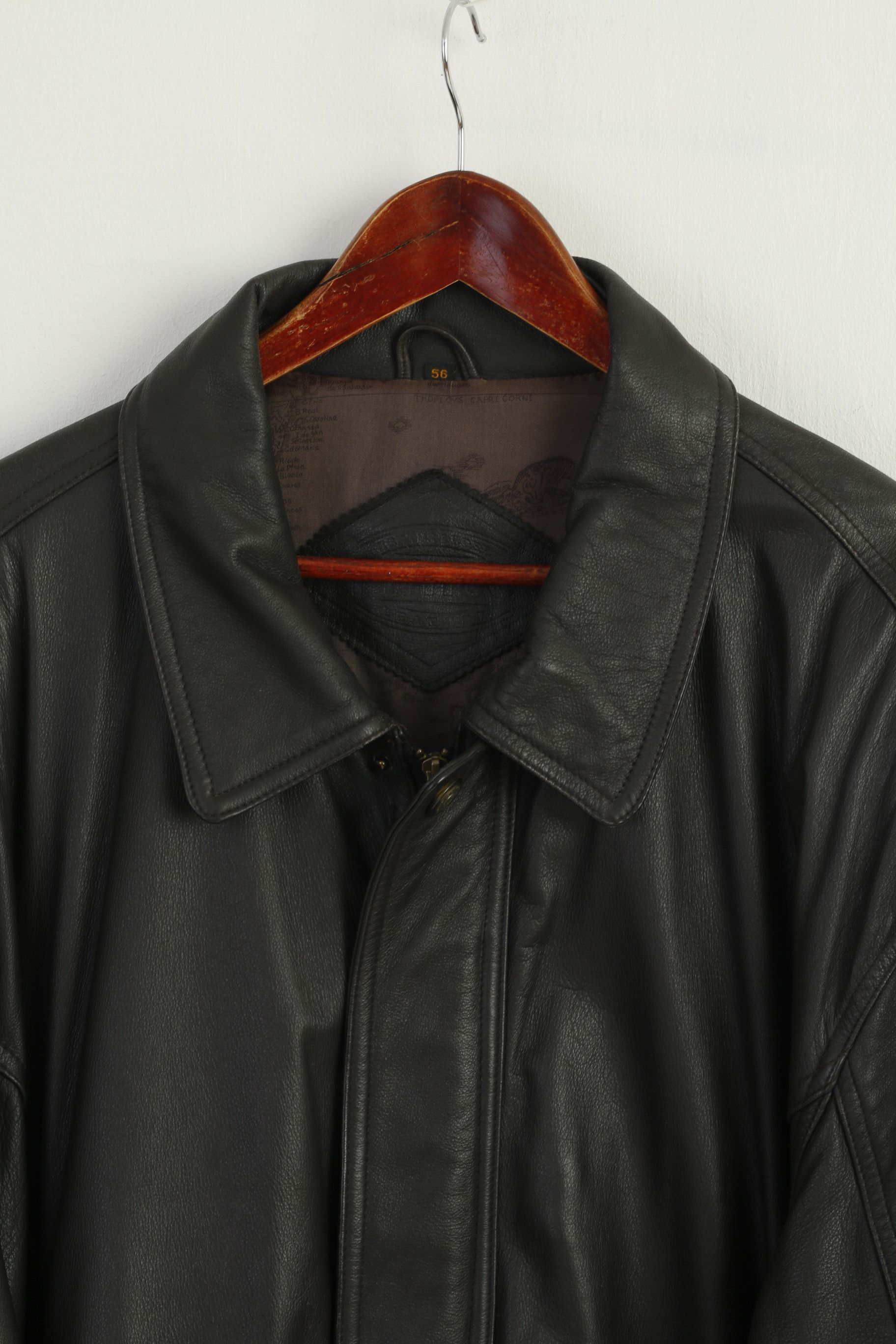 Prince Prince Men 56 XL Leather Jacket Vintage Brown Long 3227 Size US XL / EU 56 / 4 - 3 Thumbnail