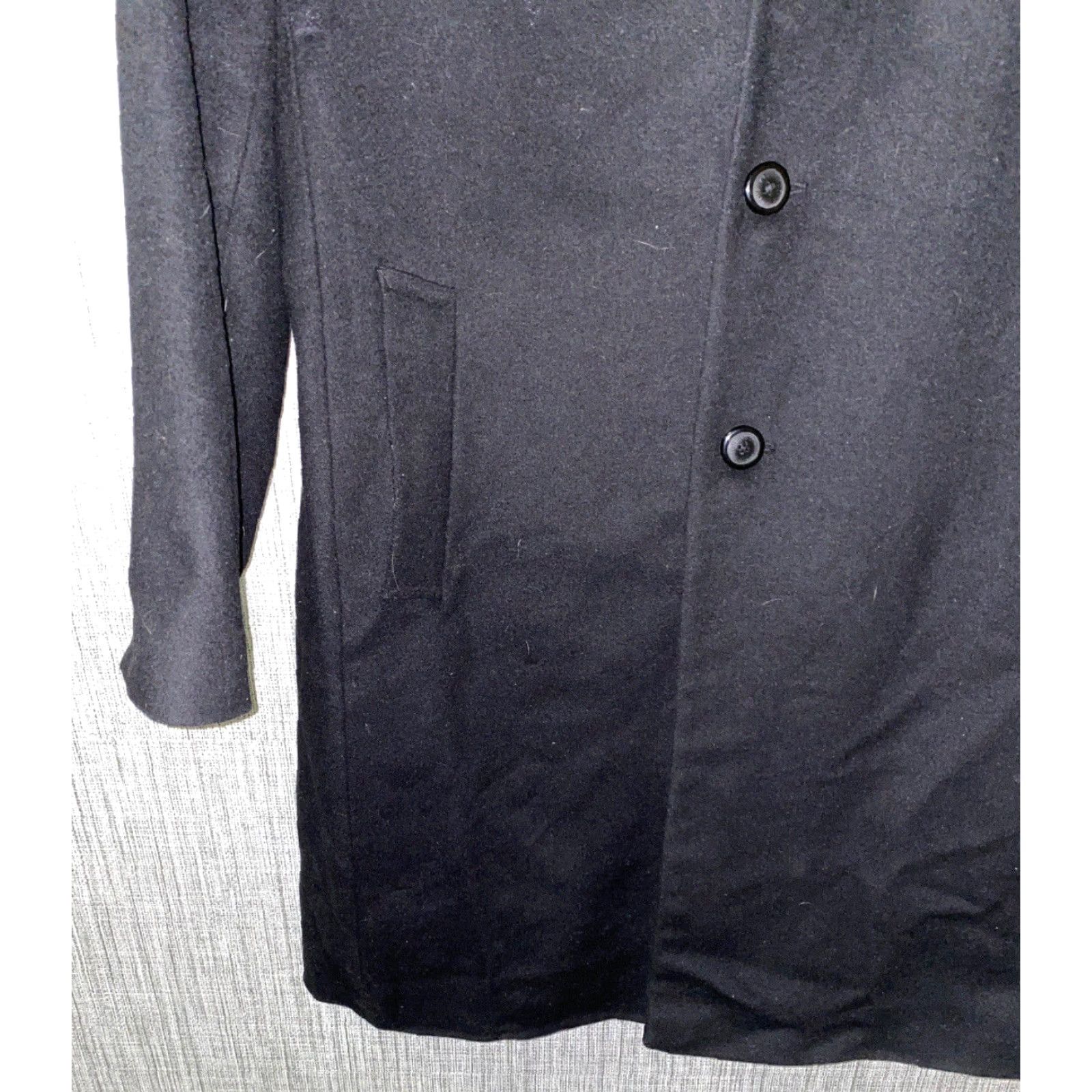 Michael Kors Michael Kors Mens Black Wool Blend Button Down Coat 42L Regular Wool Blend Button Down Jacket Coat Mens Black 42L Size US XS / EU 42 / 0 - 4 Thumbnail