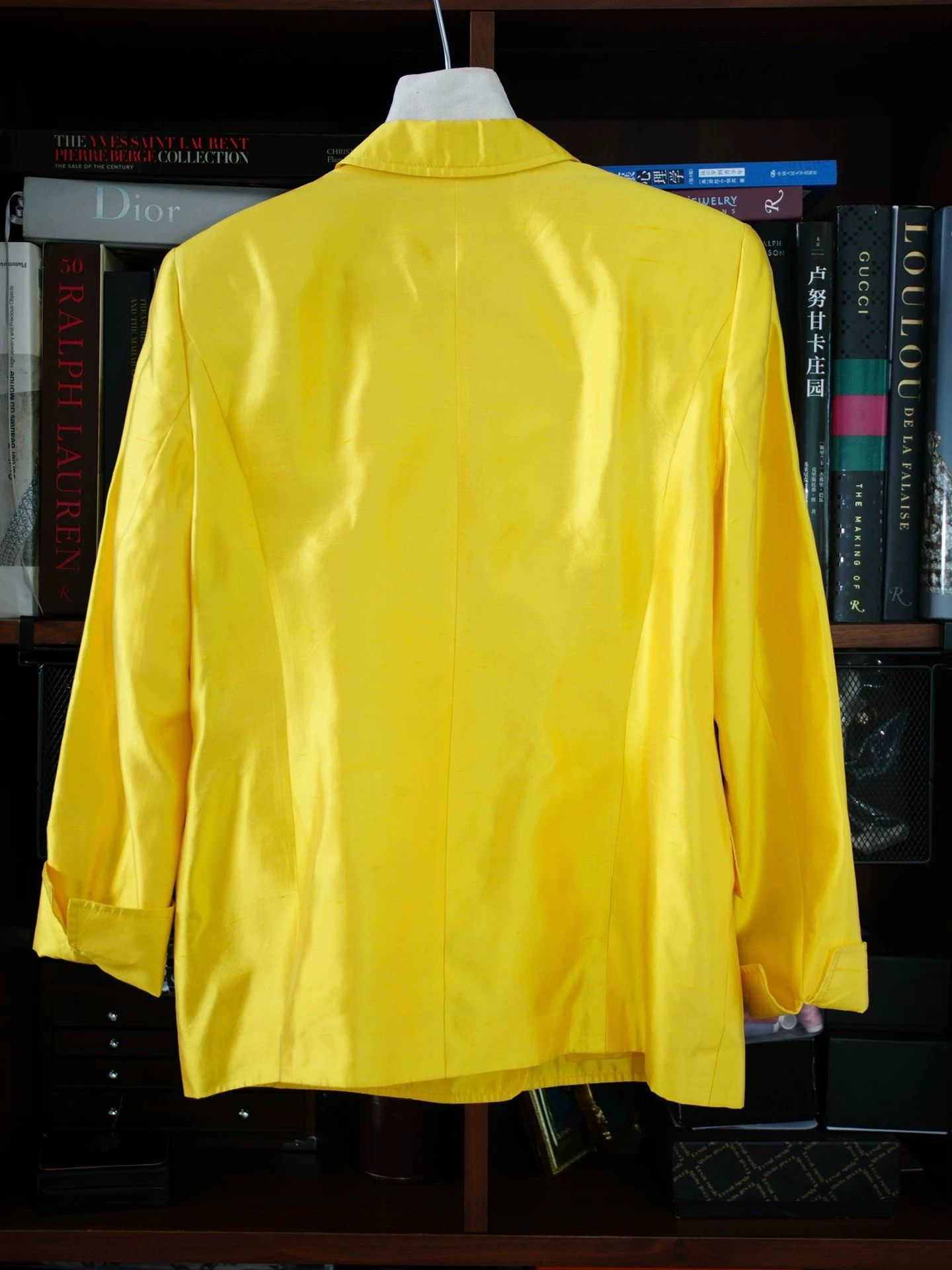 Escada Escada Vintage Yellow Silk Blazer Size S / US 4 / IT 40 - 4 Thumbnail