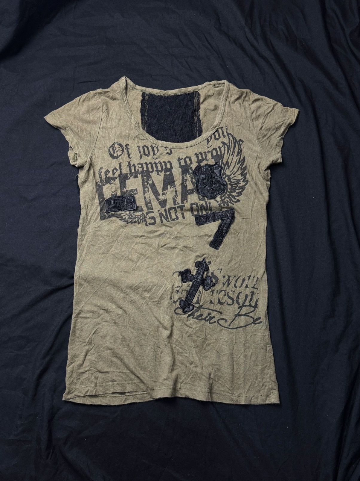 If Six Was Nine Gothic Styled Crosses Poem Tees Size US S / EU 44-46 / 1 - 1 Thumbnail