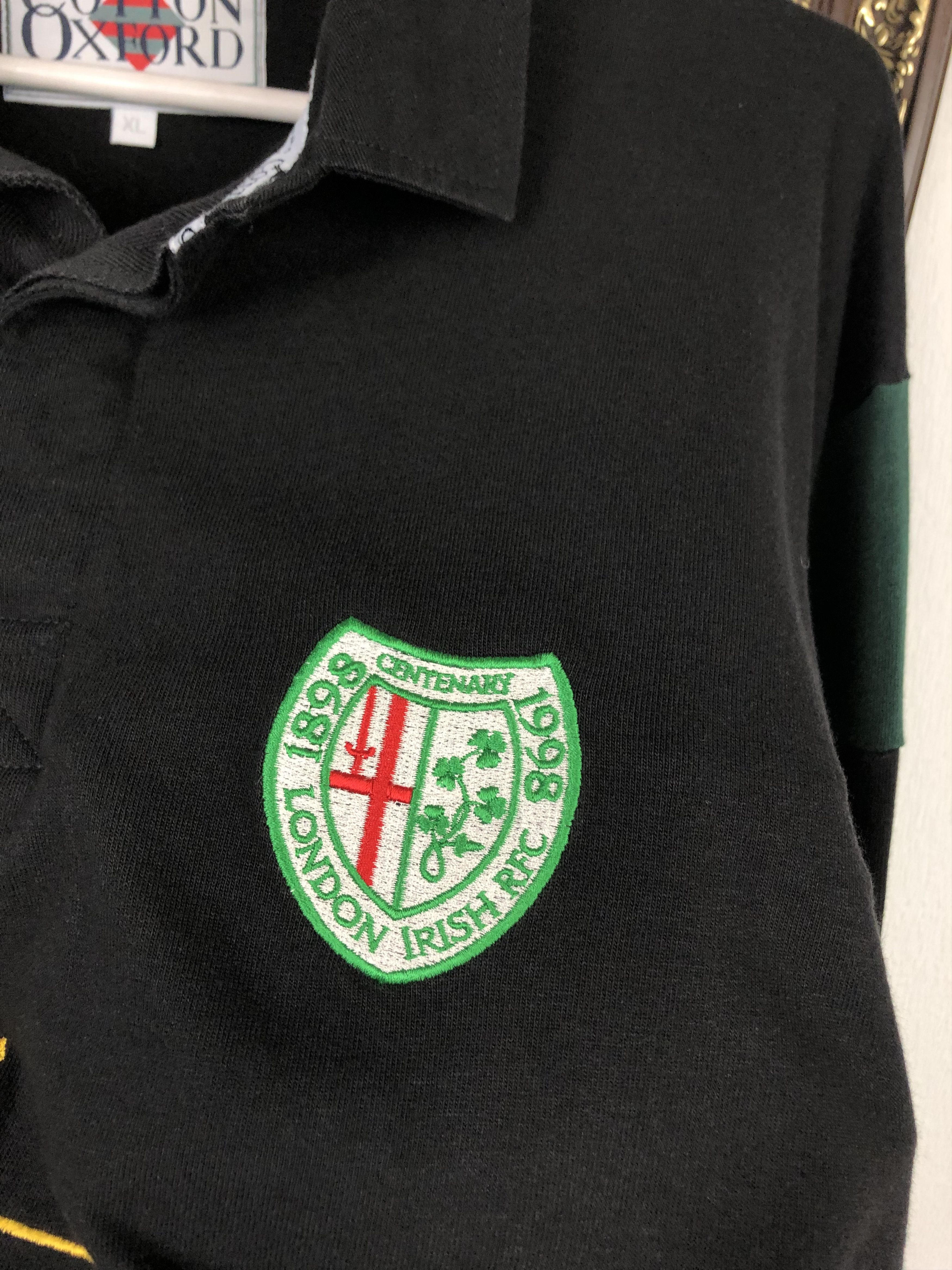 Vintage Vintage London Irish Rugby Shirt Cotton Oxford Jersey Tee Size US L / EU 52-54 / 3 - 4 Thumbnail