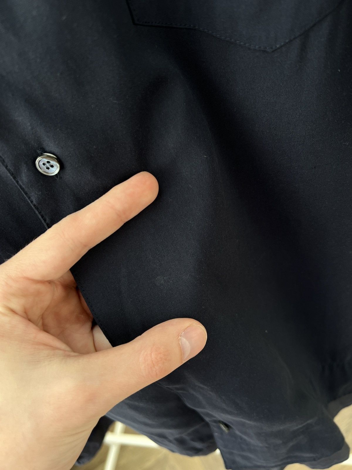 Wooyoungmi Vintage Wooyoungmi Navy Button-Up Shirt Size US L / EU 52-54 / 3 - 6 Thumbnail