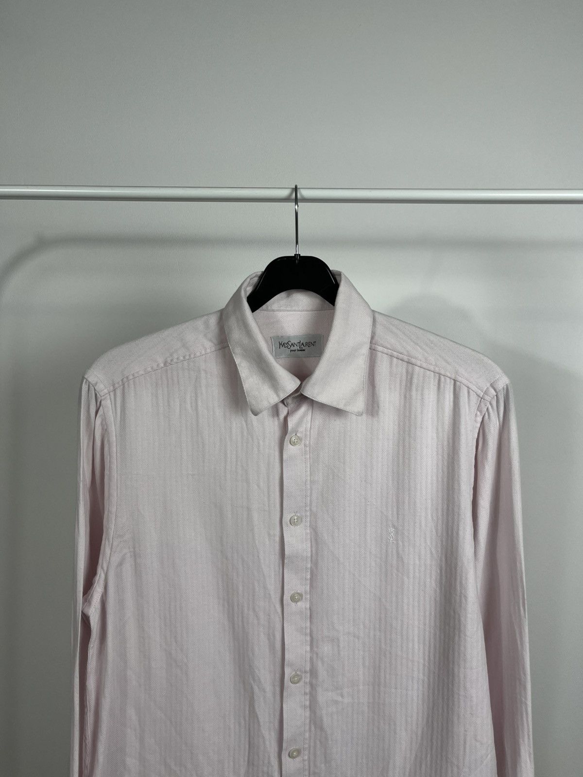 Yves Saint Laurent Yves Saint Laurent Pour Homme Pink Shirt Size M Size US M / EU 48-50 / 2 - 2 Thumbnail