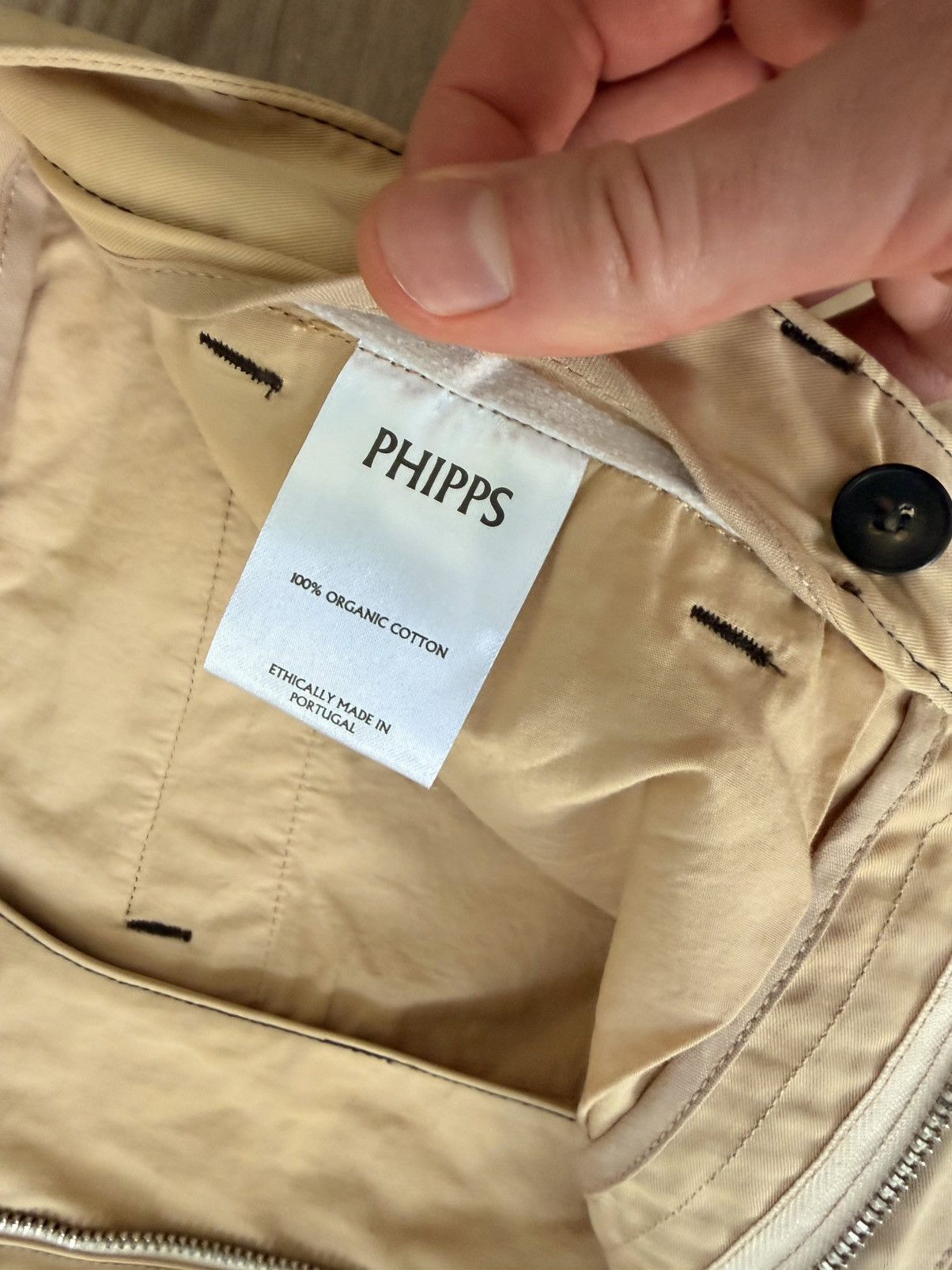 Phipps Adventure Dad Pants Sand Organic Cotton Made in Portugal Size US 32 / EU 48 - 8 Thumbnail
