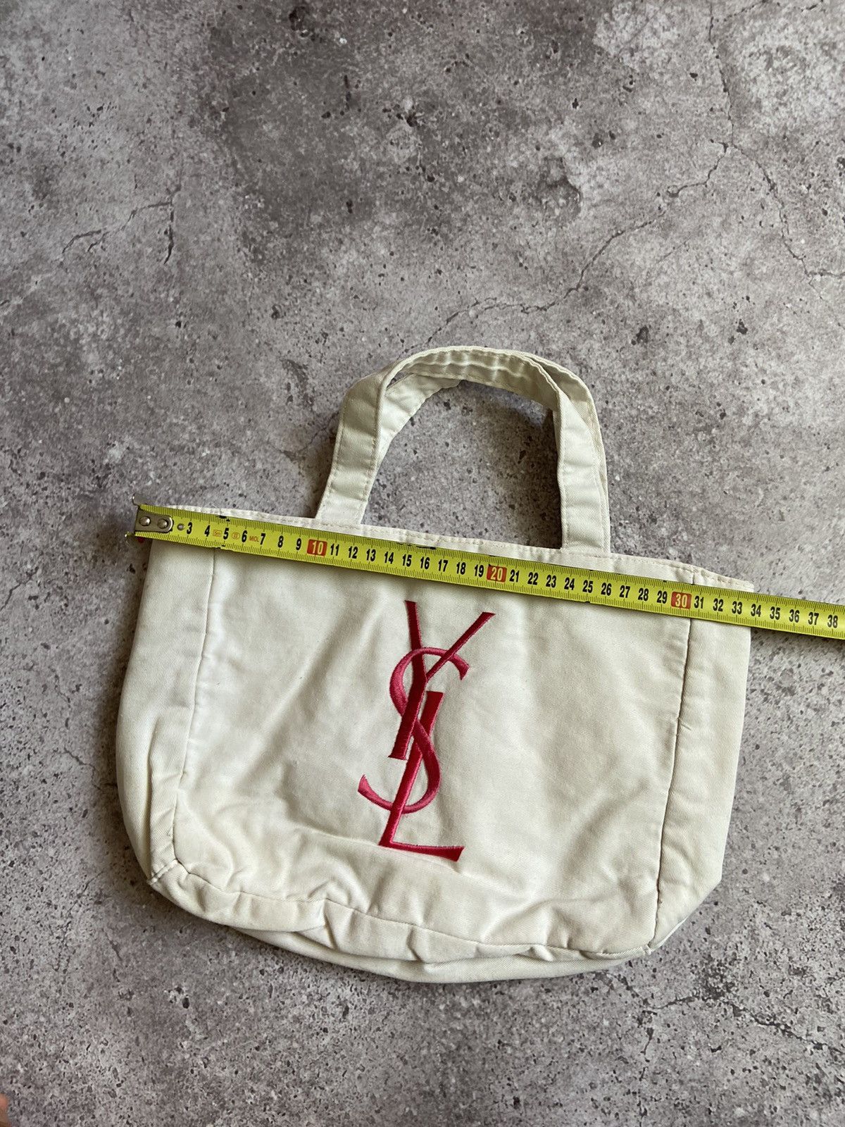 Vintage Yves Saint Laurent Tote Vintage Shopper Bag Big Logo Size ONE SIZE - 8 Thumbnail