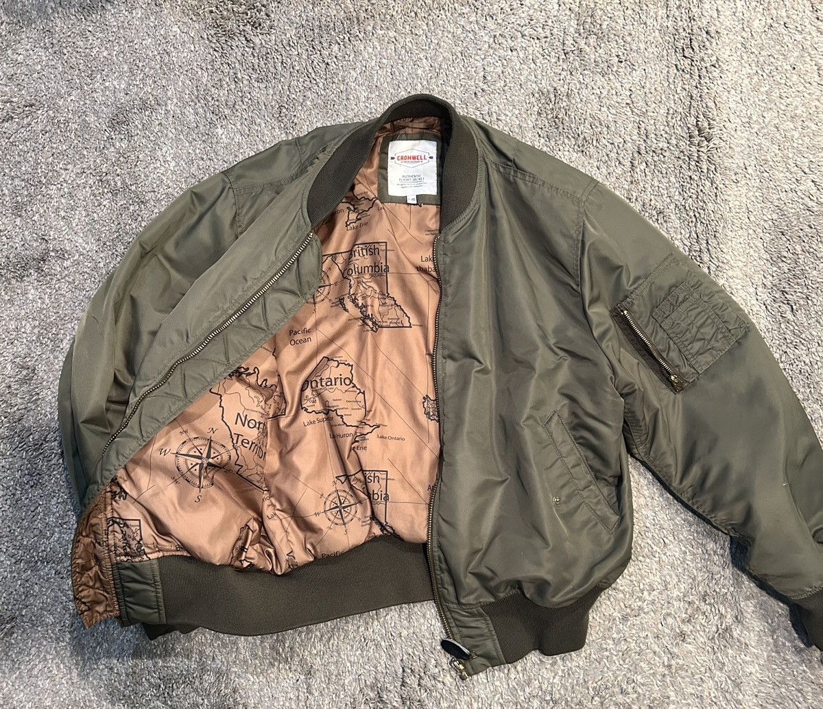Vintage Green Bomber Jacket - Gently Used Size US L / EU 52-54 / 3 - 2 Thumbnail