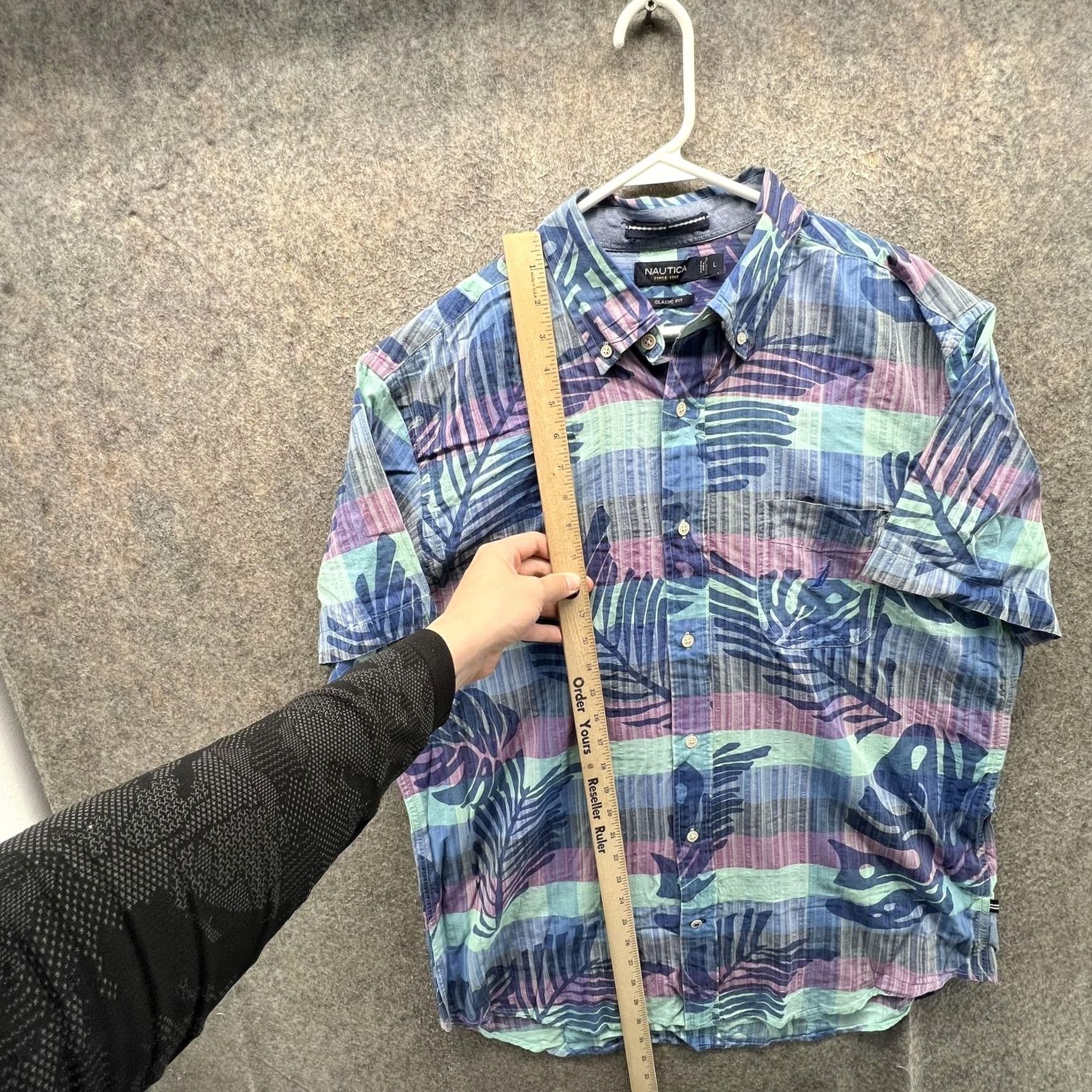 Nautica Nautica Shirt Mens L Multicolor Floral Hawaiian Short Sleeve Button Front Shirt Size US L / EU 52-54 / 3 - 5 Thumbnail
