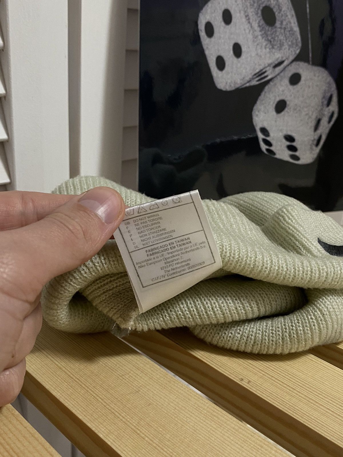 Nike × Vintage Vintage 90’s Nike Reversible Striped Beanie Hat 00’s y2k Size ONE SIZE - 6 Thumbnail