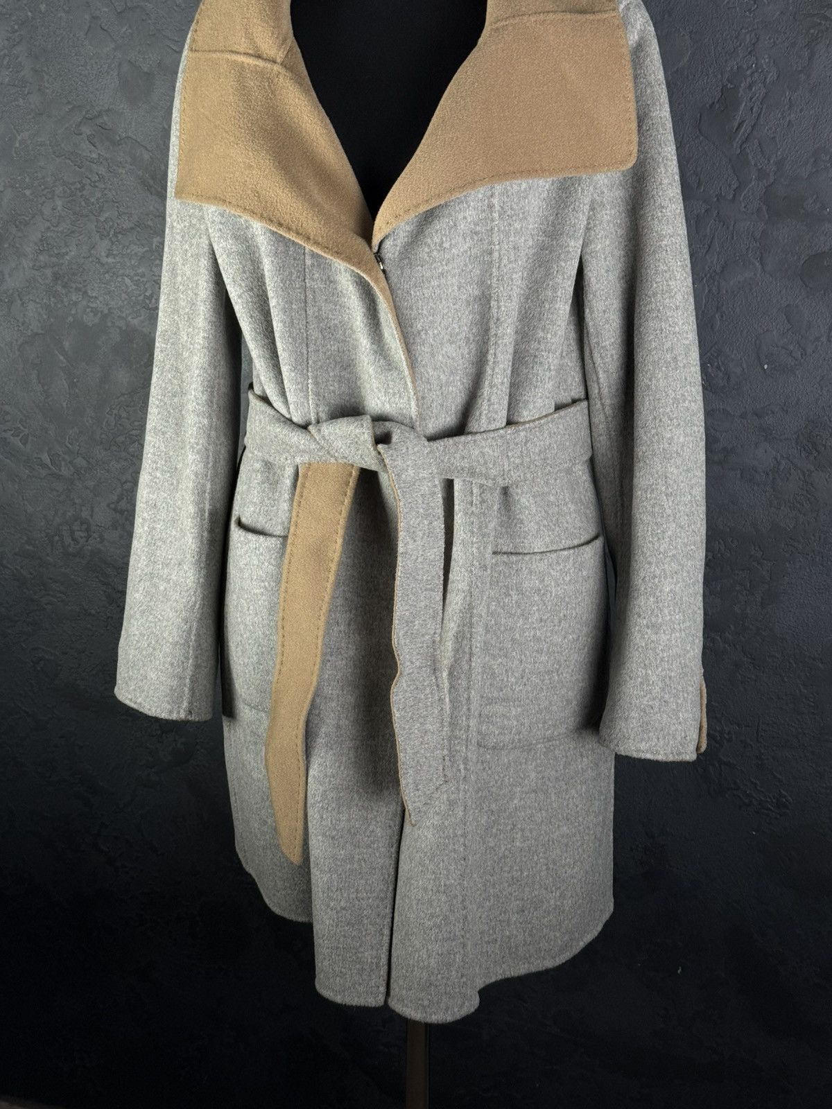 Weekend Max Mara Max Mara Cucito A Mano Wool Long Coat Belted Reversible Size XL / US 12-14 / IT 48-50 - 16 Thumbnail