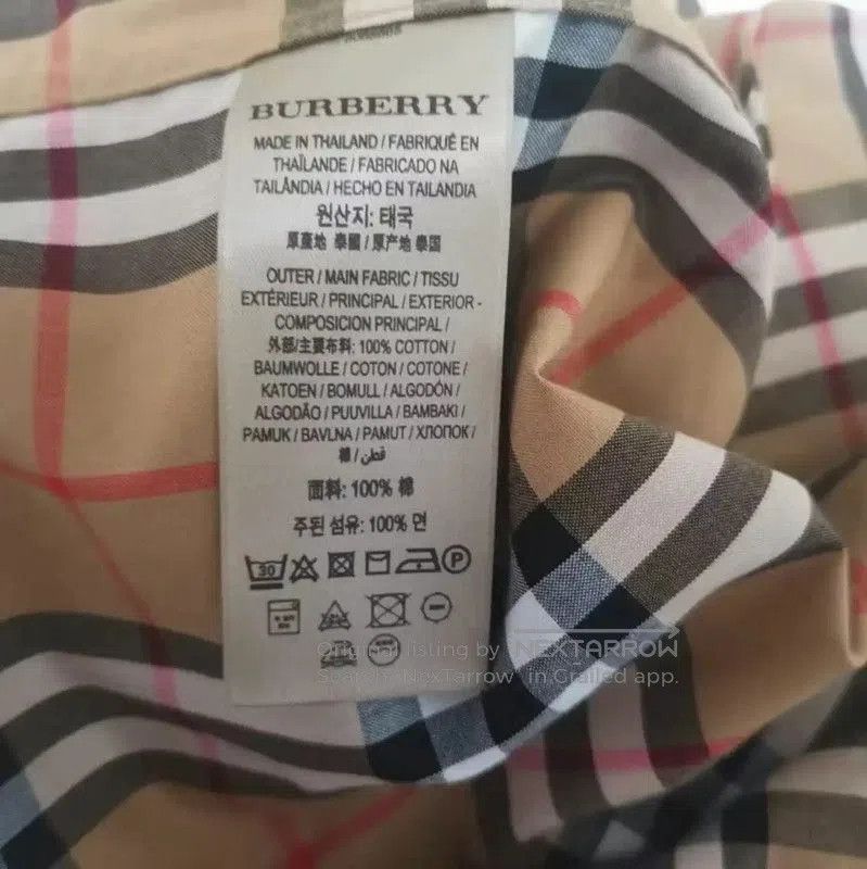Burberry Burberry Khaki Cotton Check Long Sleeve Shirt. Size L / US 10 / IT 46 - 6 Thumbnail