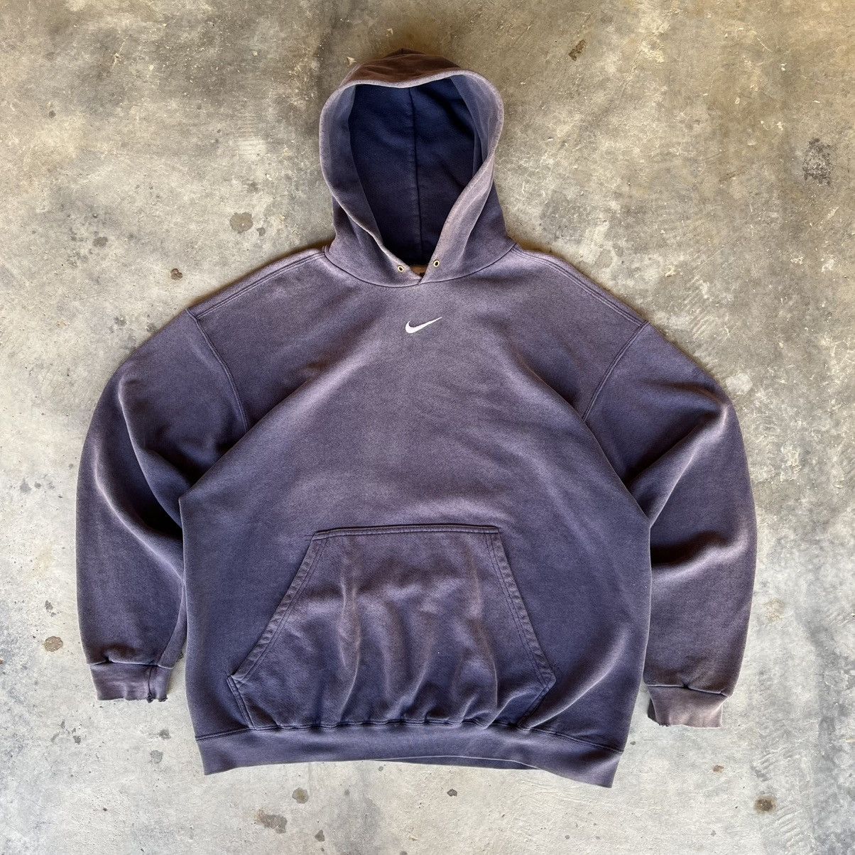 Nike × Vintage 🔥RARE🔥 VINTAGE SUNFADED NIKE CENTER SWOOSH HOODIES💫 Size US L / EU 52-54 / 3 - 2 Thumbnail