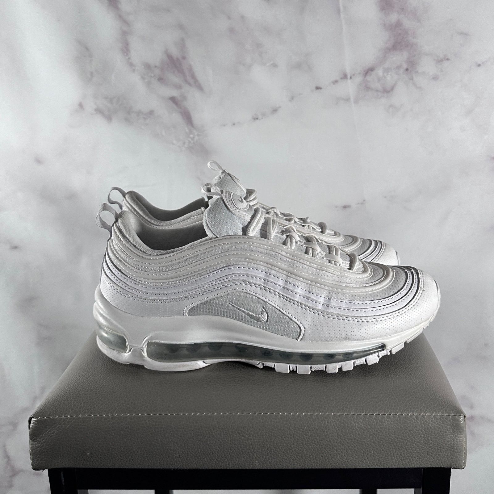 Nike Air Max 97 White Metallic Silver Size US 8.5 / IT 38.5 - 7 Thumbnail