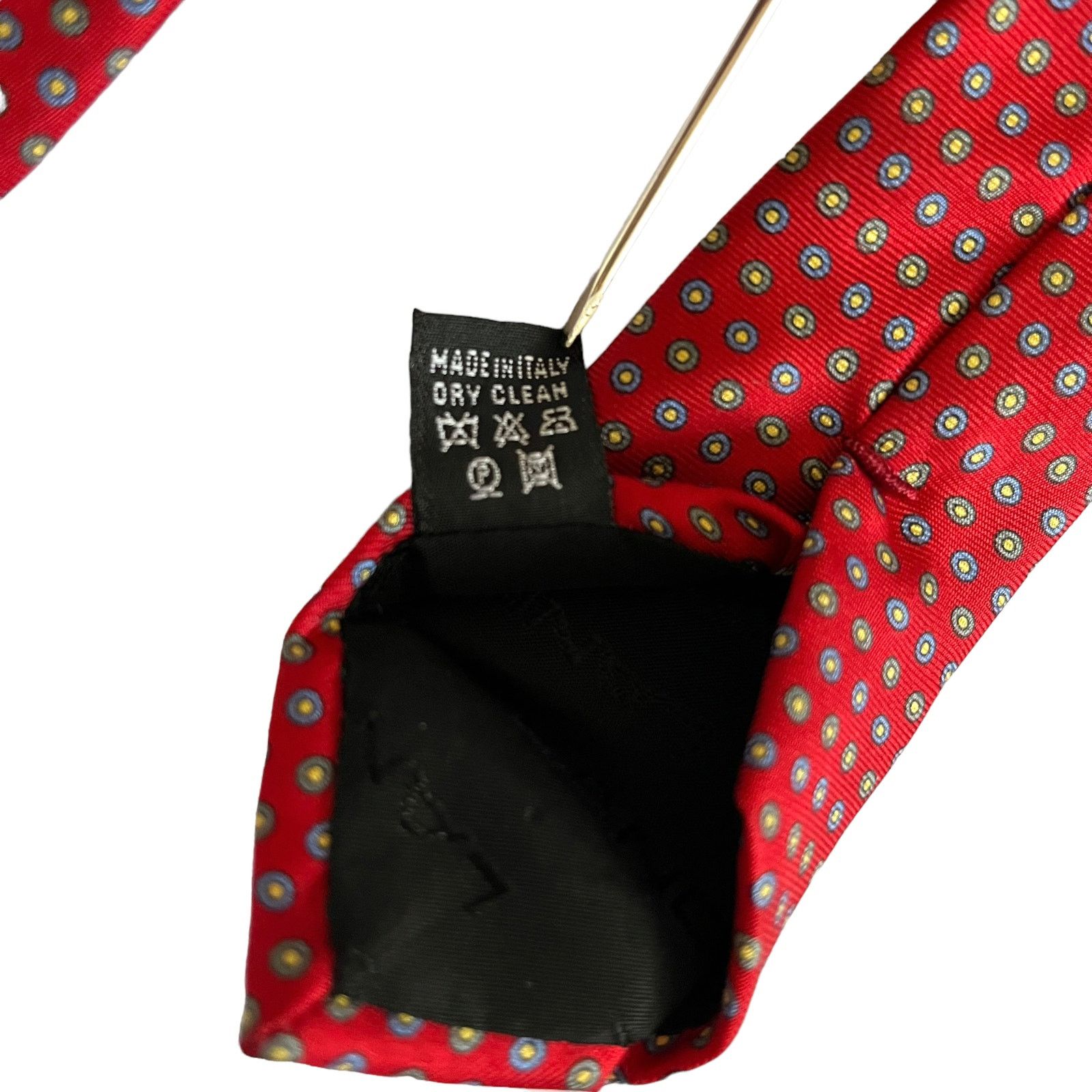 Lancel Lancel Red Geometric Print Foulard Silk Tie Size ONE SIZE - 8 Thumbnail