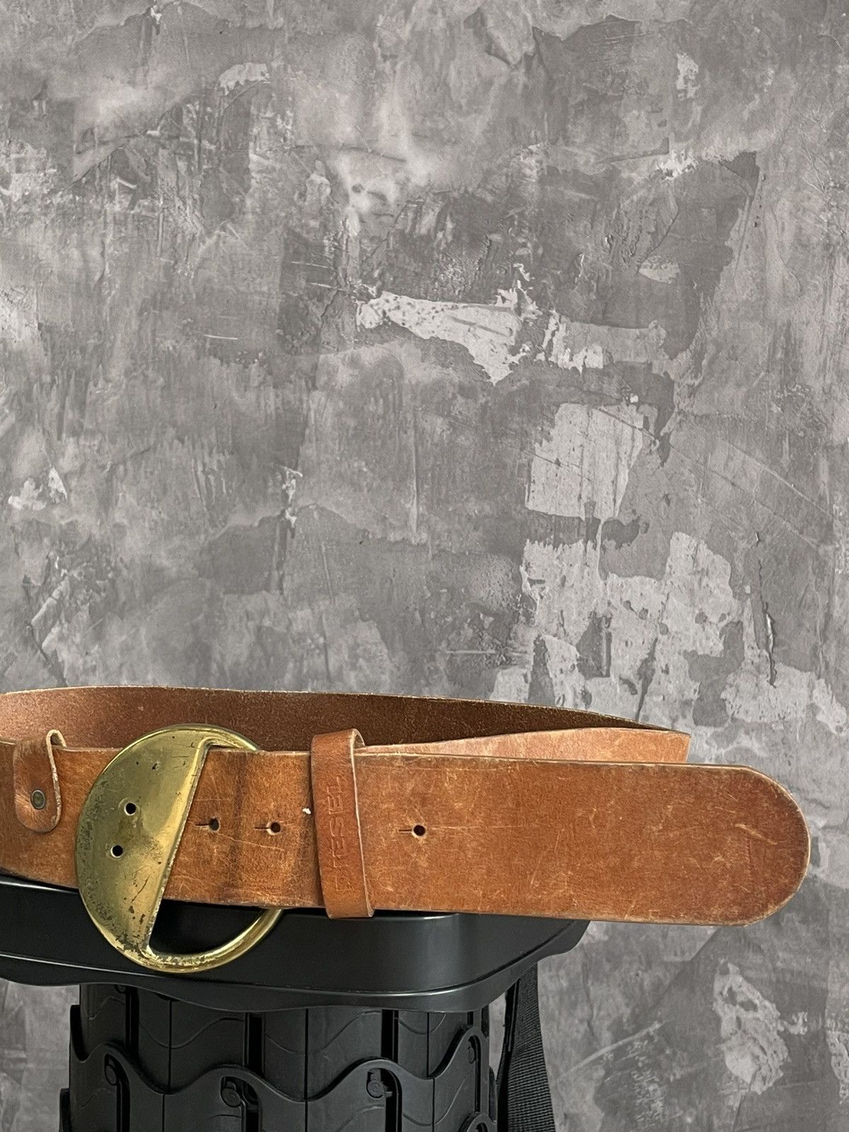 20471120 × Diesel × Japanese Brand Vintage Y2K Diesel Grunge Metal Buckle Leather Belt Size ONE SIZE - 3 Thumbnail