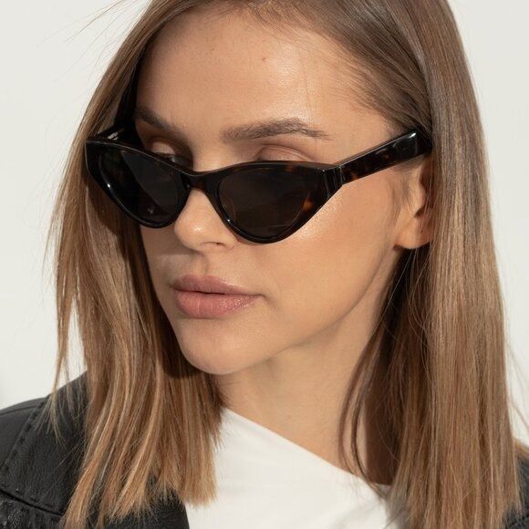 Saint Laurent SL M144 002 Sunglasses Havana Cat Eye Frame