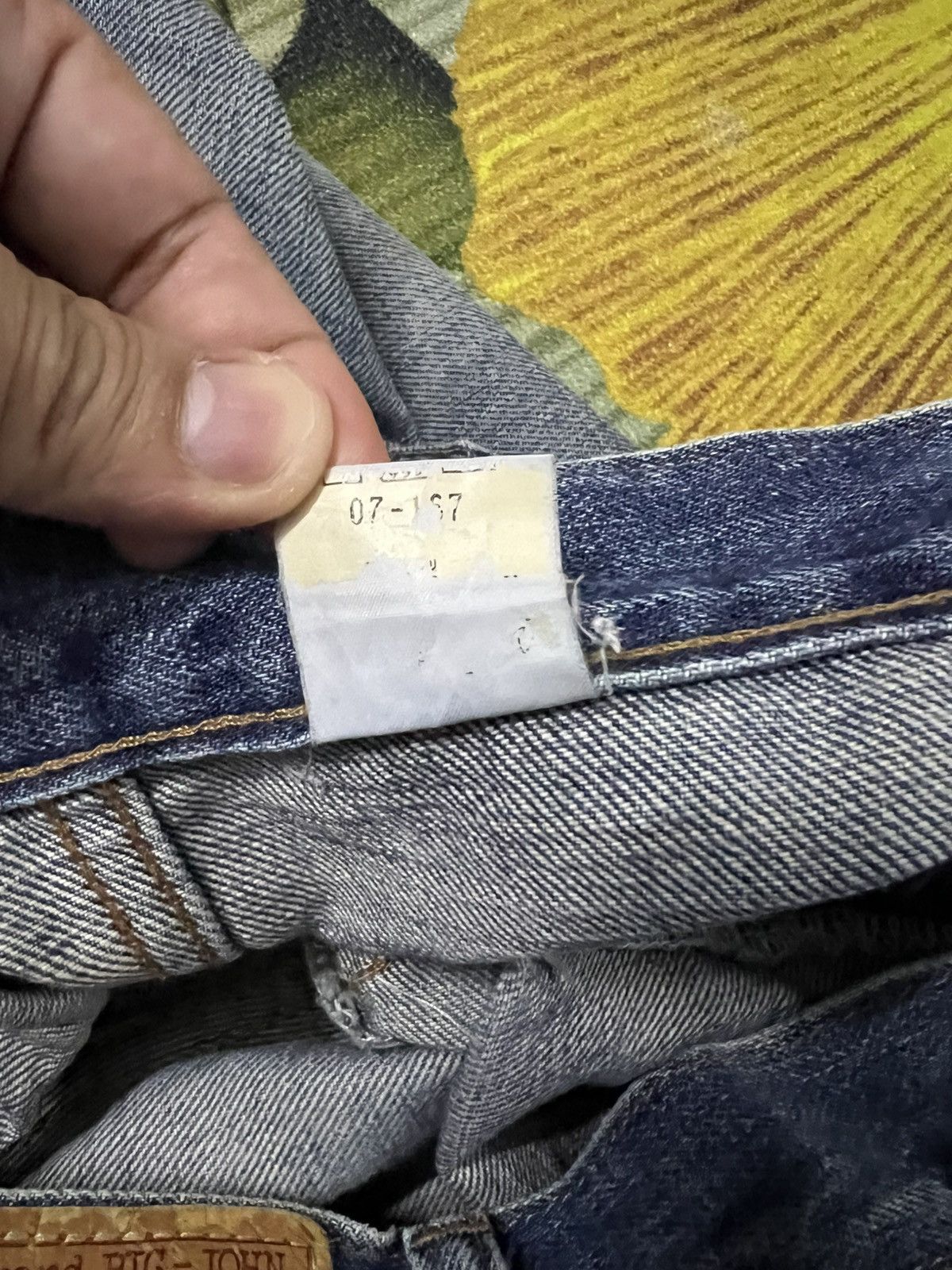 Japanese Brand 💥Flare💥Vintage Big John Bush Pants Bell Bottom Distress Jean Size US 29 - 23 Thumbnail