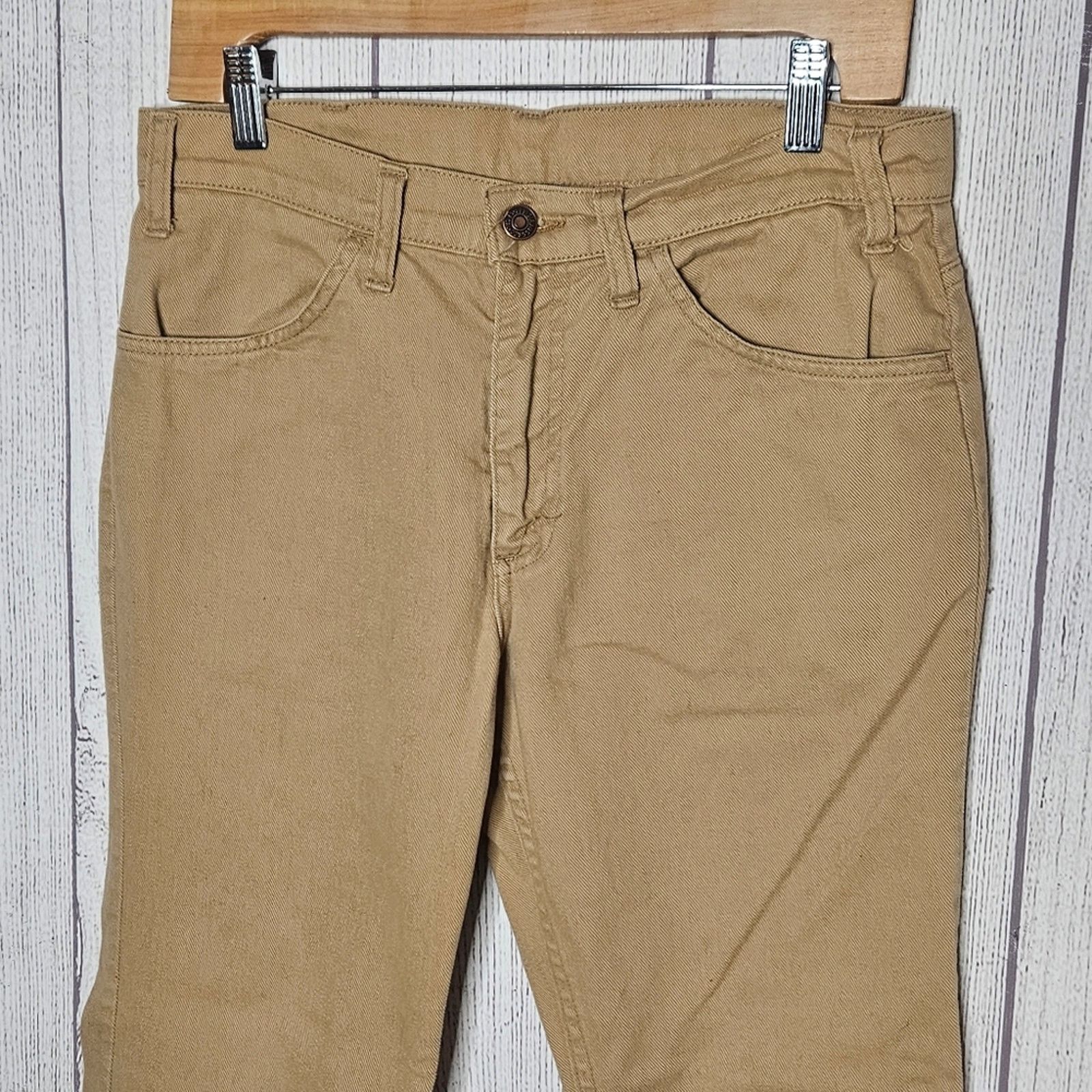 Levi's VTG 70s Levi's 693 Cut, Tan Bell Bottoms with White Tab Size 30" / US 8 / IT 44 - 3 Thumbnail