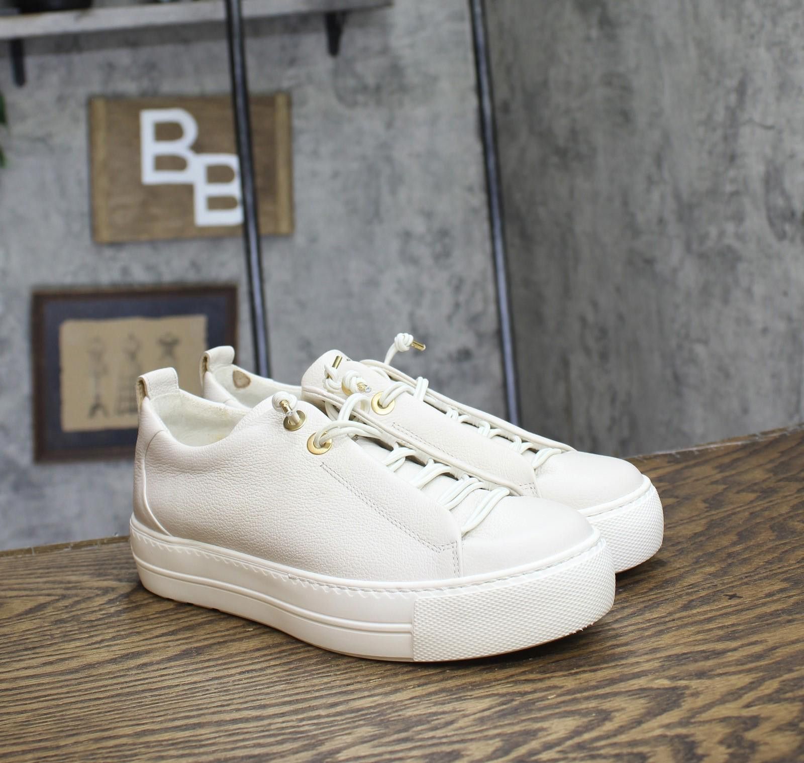 Other Paul Green Faye Sneakers Low Top 5017 Ivory Off White 7m Size US 7 / IT 37 - 1 Thumbnail
