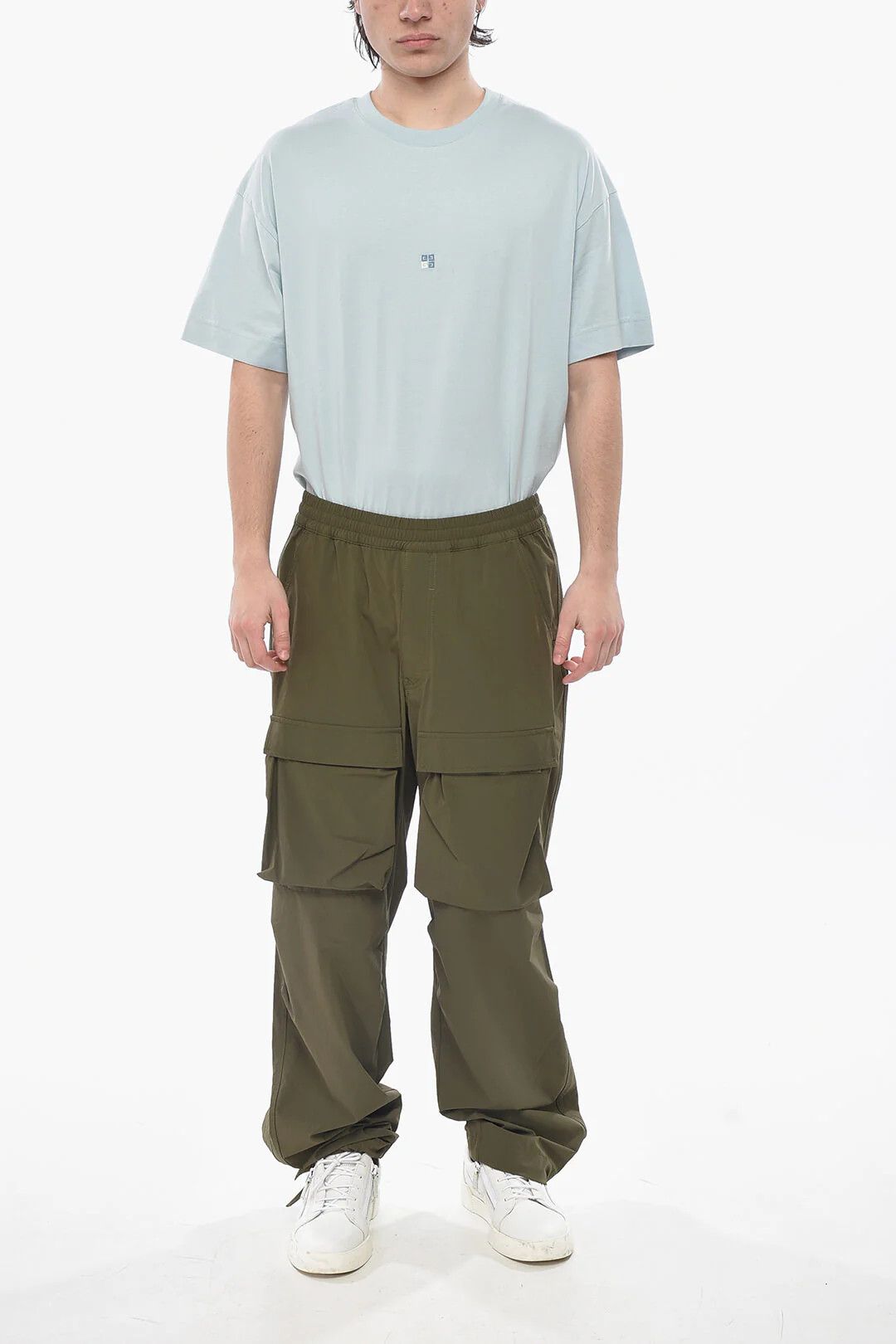 Givenchy og1mm0326 Stretch Nylon Cargo Pant in Military Green Size US 34 / EU 50 - 4 Thumbnail