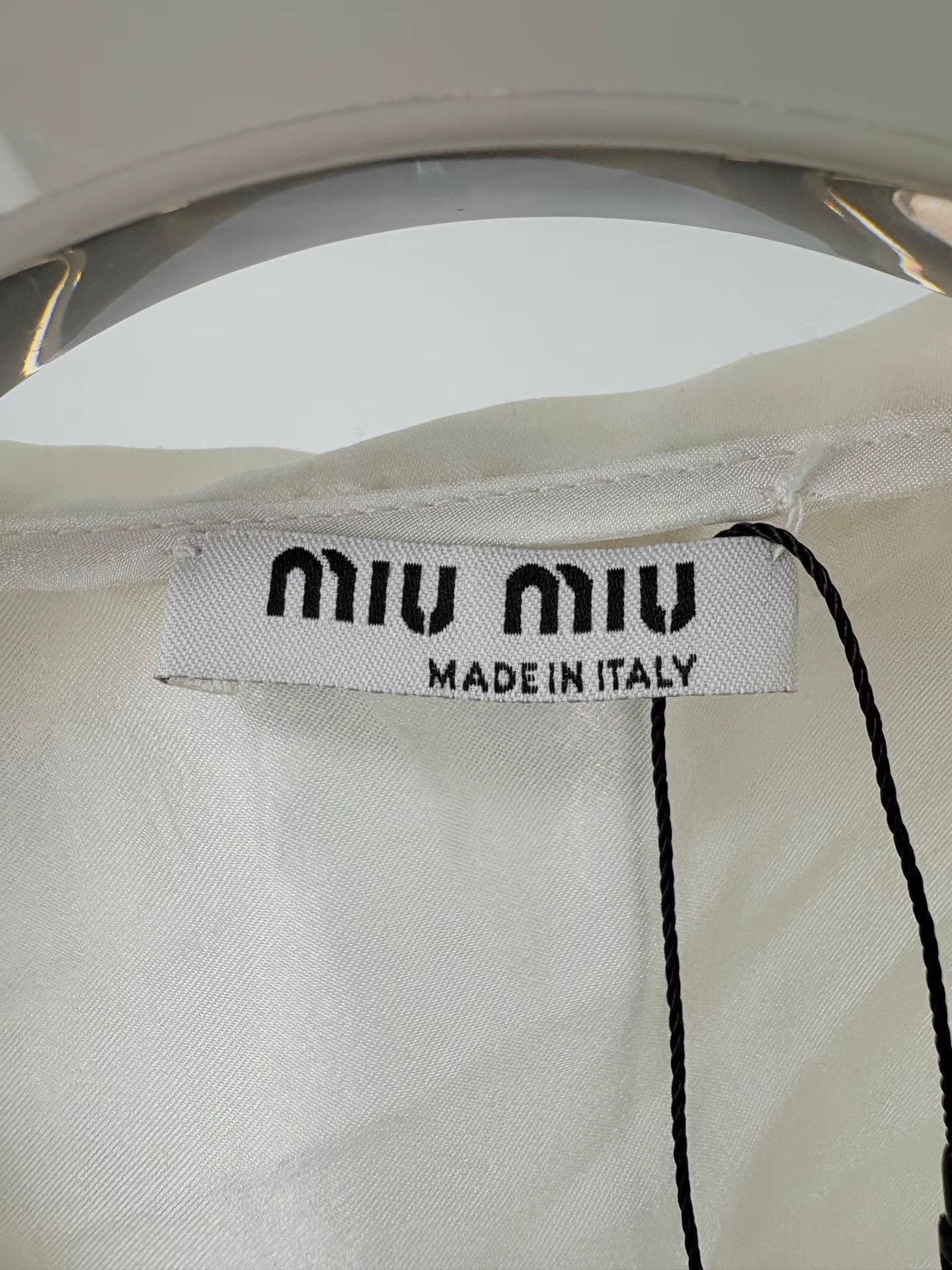Miu Miu MIUMIU Lace Panel Peter Pan Collar Short Sleeve Shirt Size M / US 6-8 / IT 42-44 - 4 Thumbnail
