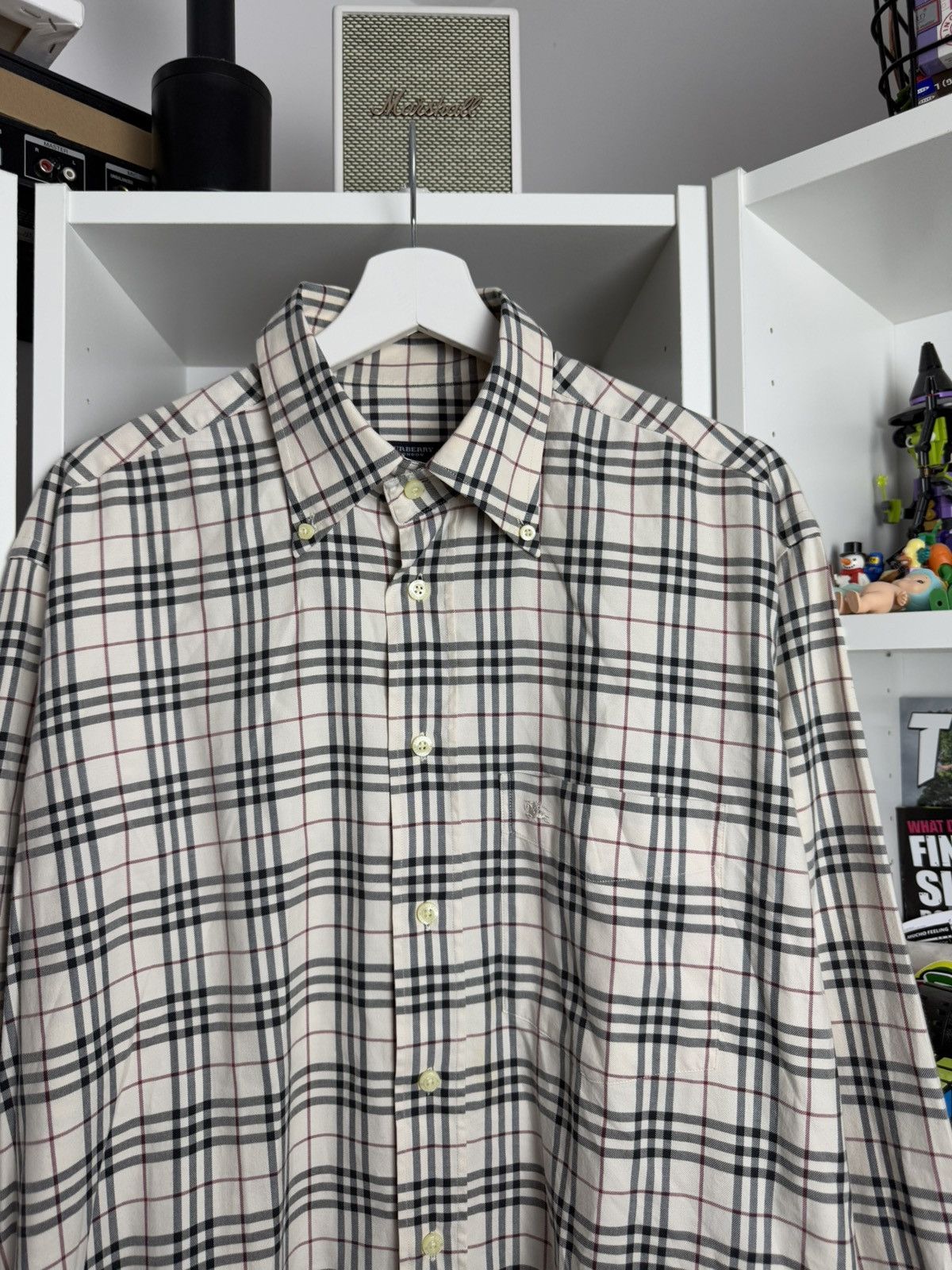 Burberry × Designer × Vintage Vintage y2k Burberry Nova Check longsleeve shirt XL old money Size US XL / EU 56 / 4 - 3 Thumbnail
