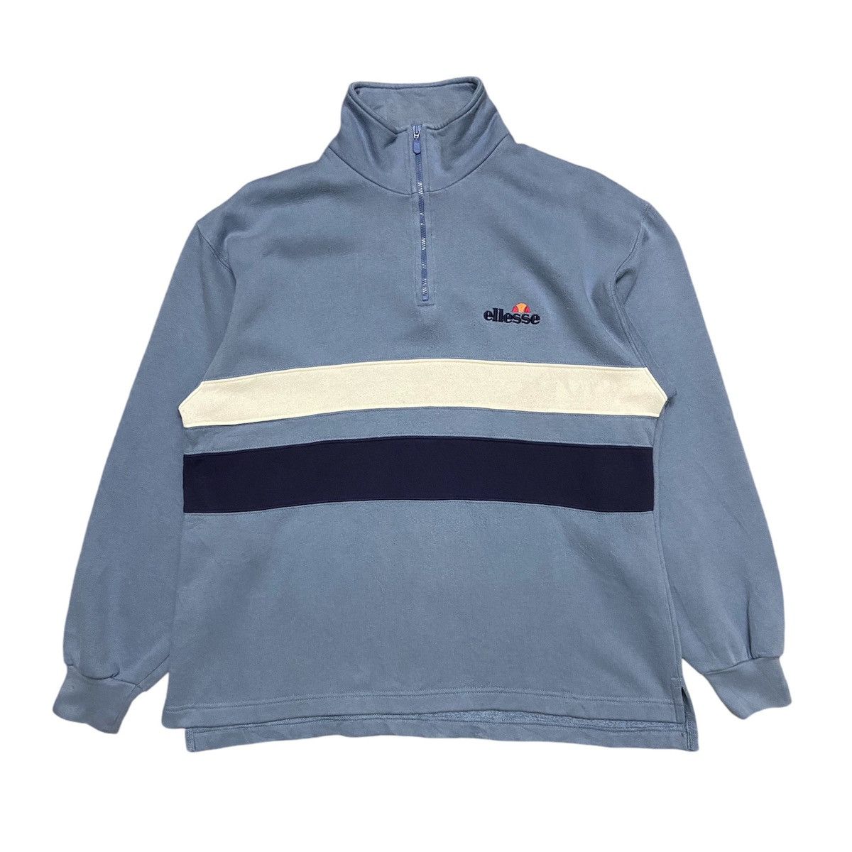 Ellesse × Vintage Vintage Ellesse Halfzipper Pullover Sweatshirt Size US L / EU 52-54 / 3 - 1 Thumbnail